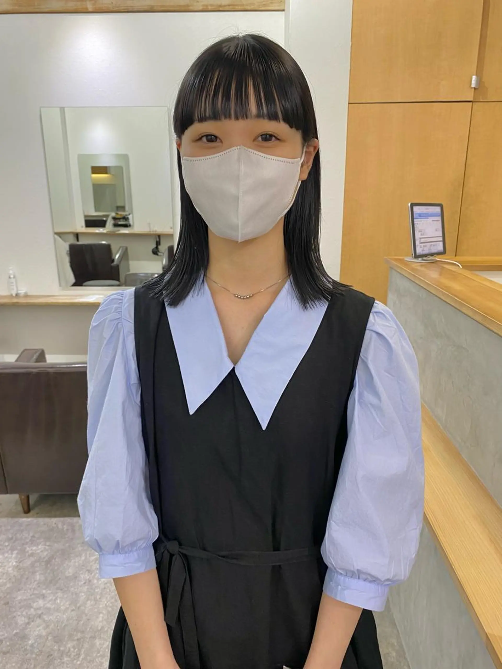 ミディアム ワイドバング カット 森貴裕/ベージュ/ パーマ/オリーブのヘアスタイル