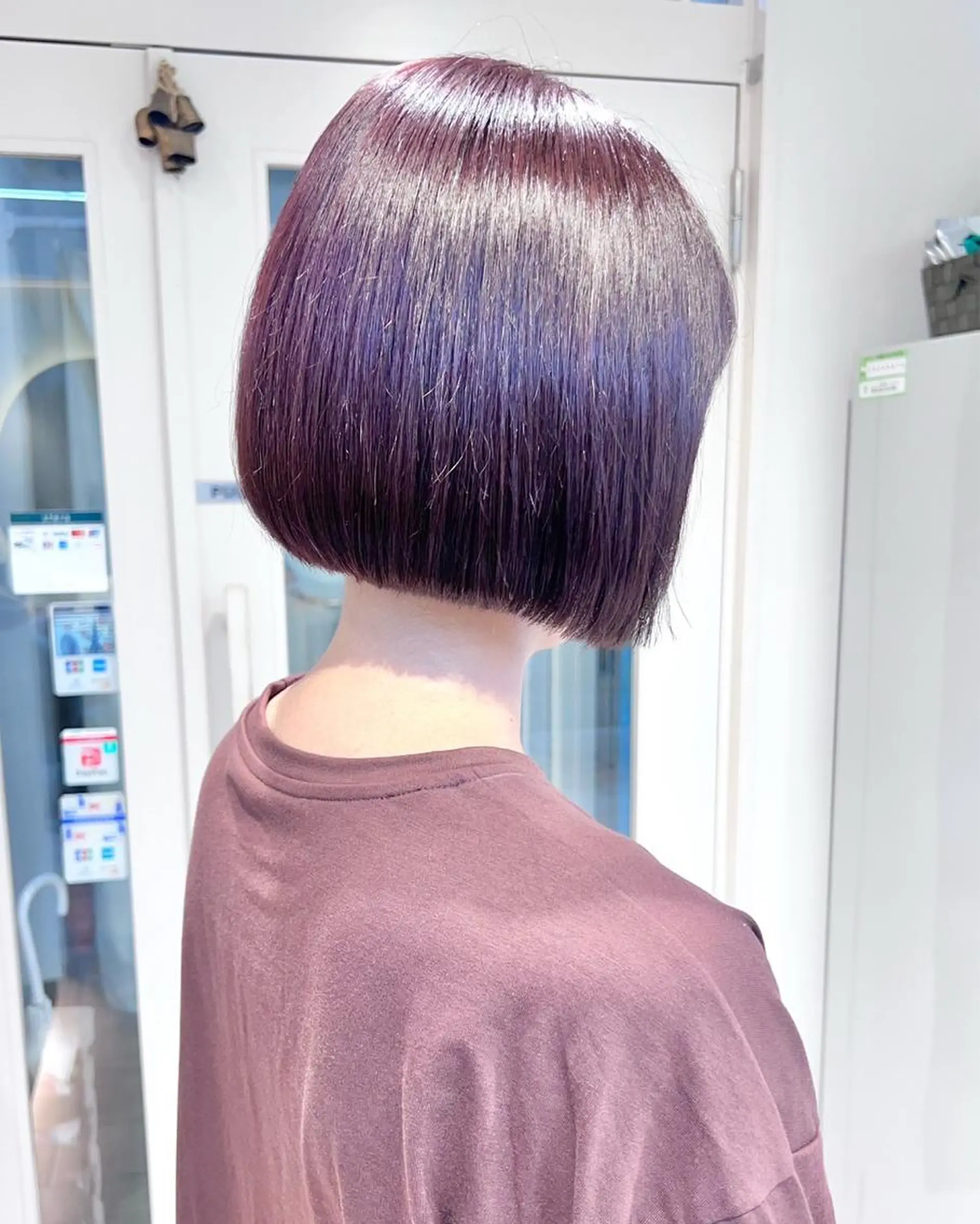 ショート センターパート /ニュアンスパーマのヘアスタイル