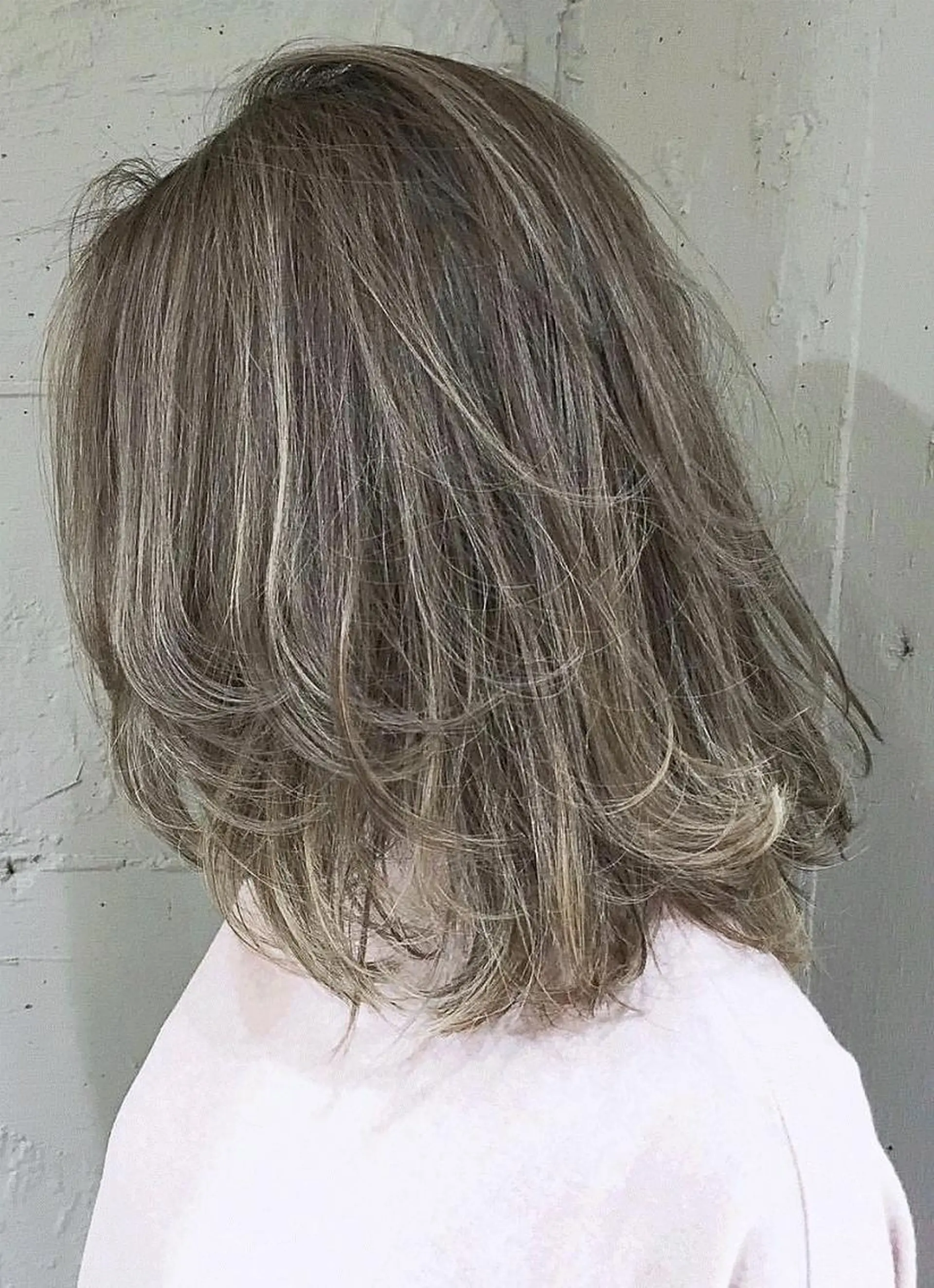 セミロング カラー パーマ ヘアアレンジ チビ編み込みエクステ シールEXどぅ〜すのヘアスタイル