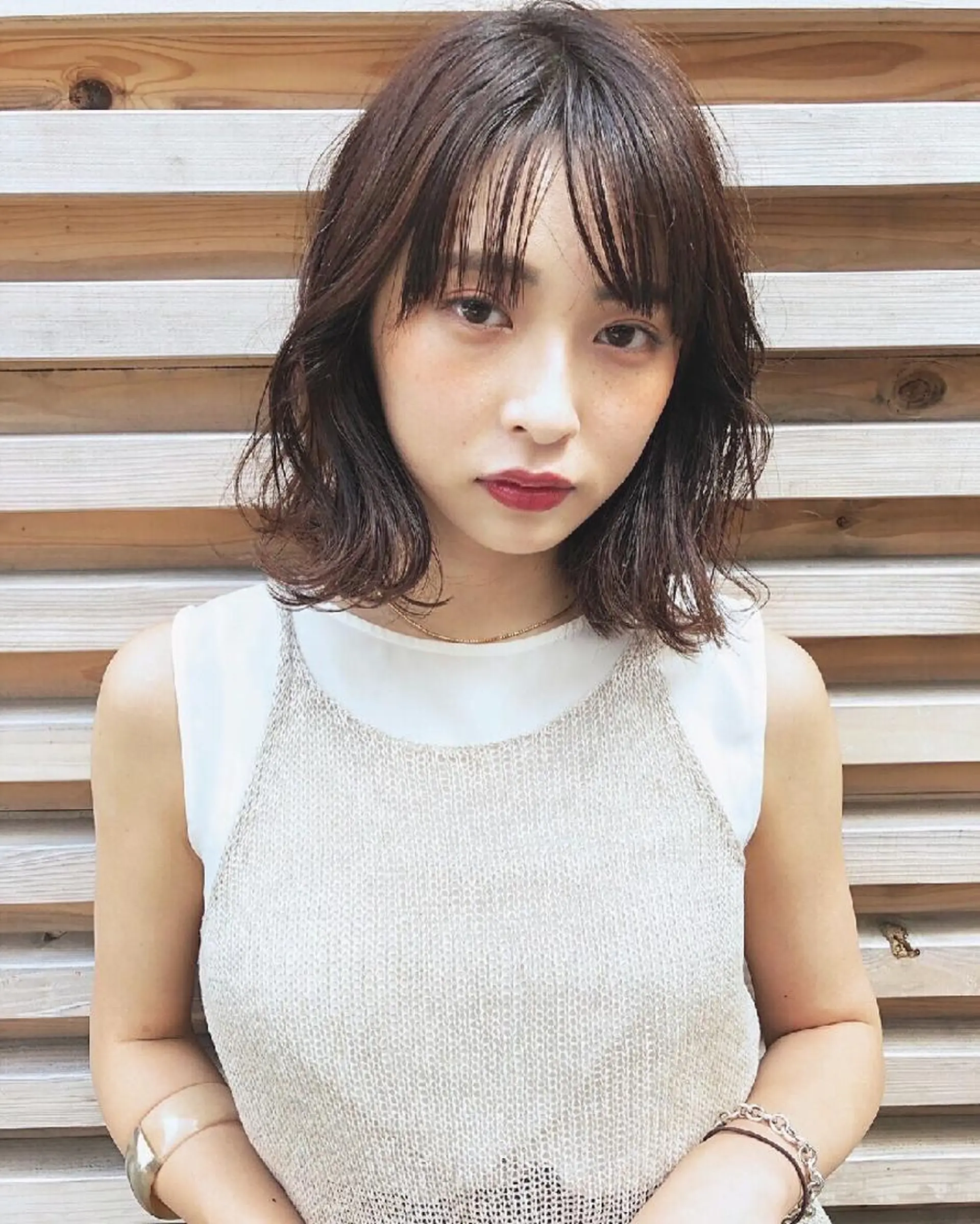 ミディアム カラー ヘアアレンジ 透明感/レイヤー 🇰🇷tomonaのヘアスタイル