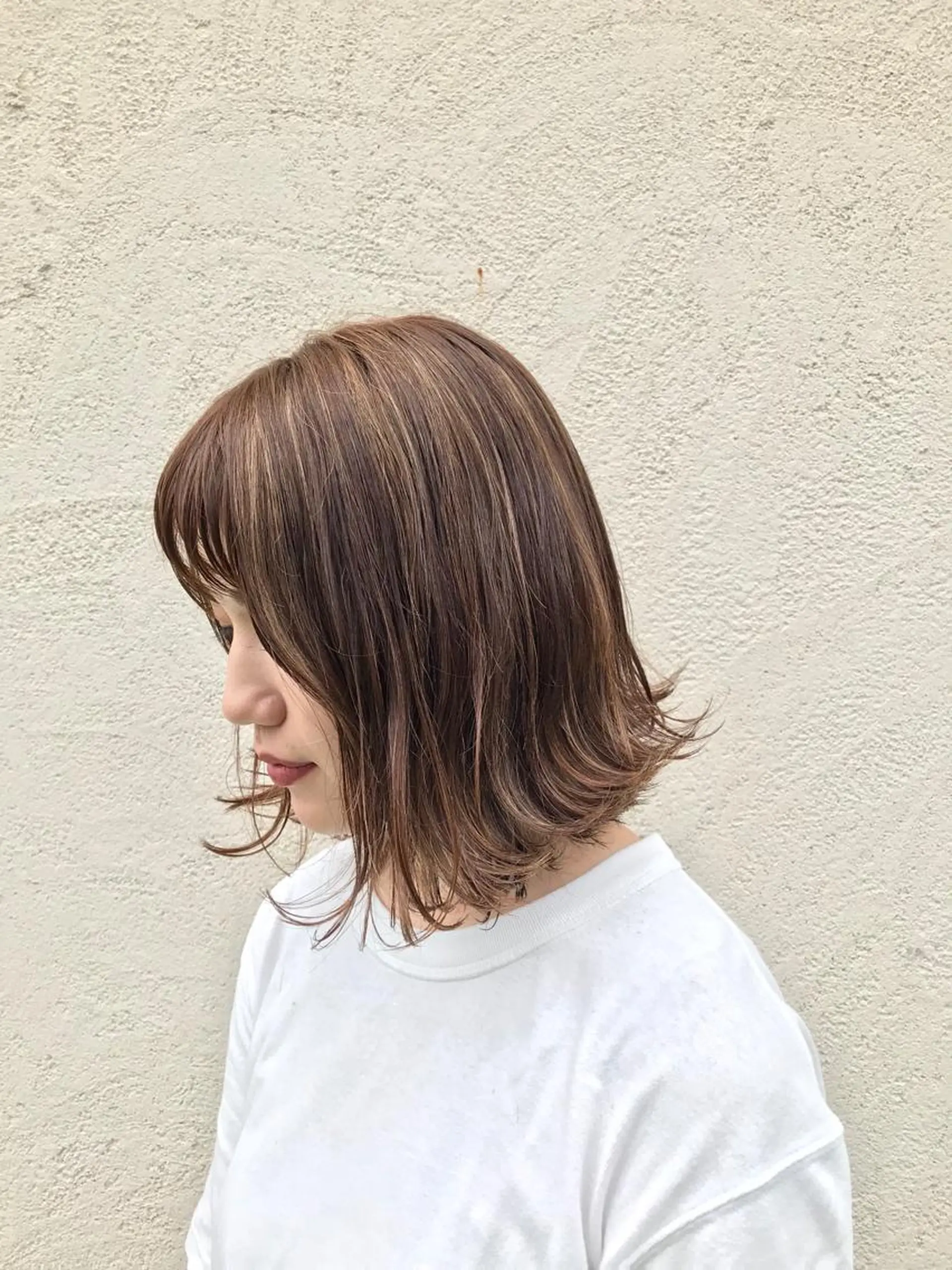 ミディアム 小杉輝/ショート /艶カラー✨のヘアスタイル