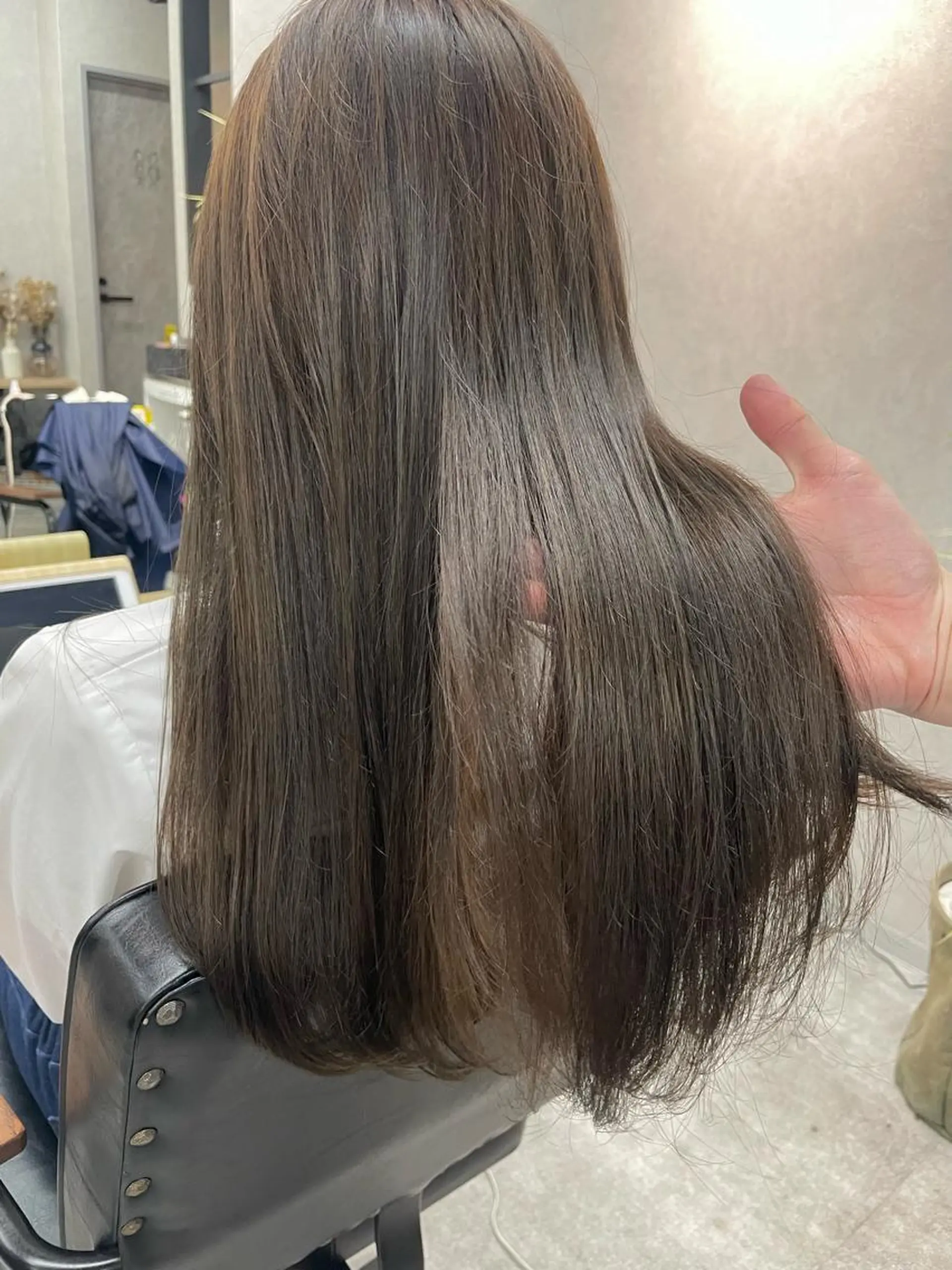 セミロング カラー カット ヘアカラー トリートメント いなみね はるきのヘアスタイル