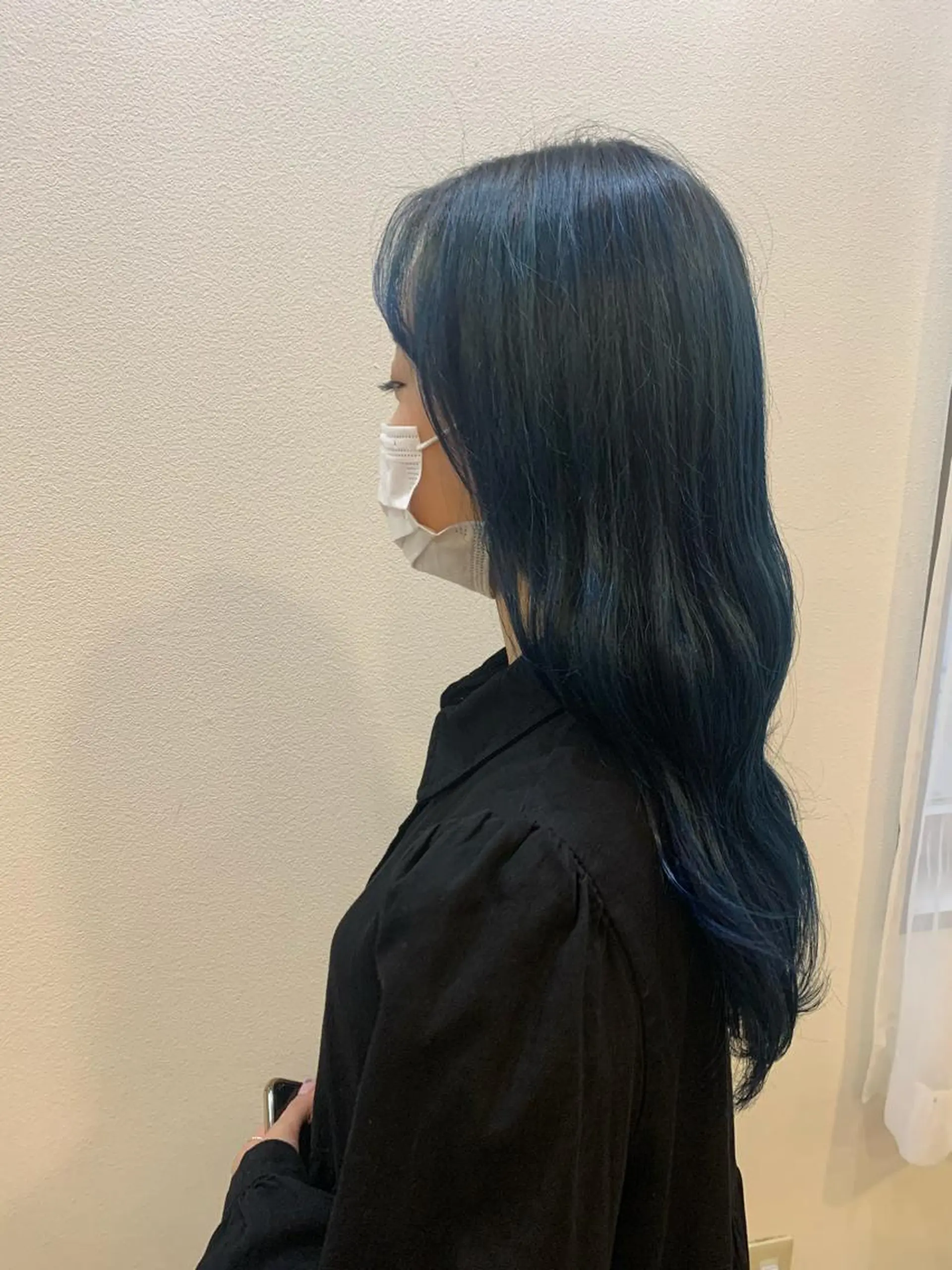 ロング カラー ブリーチ ブルーカラー 現地韓国ヘア🇰🇷 Chisaki치사키のヘアスタイル