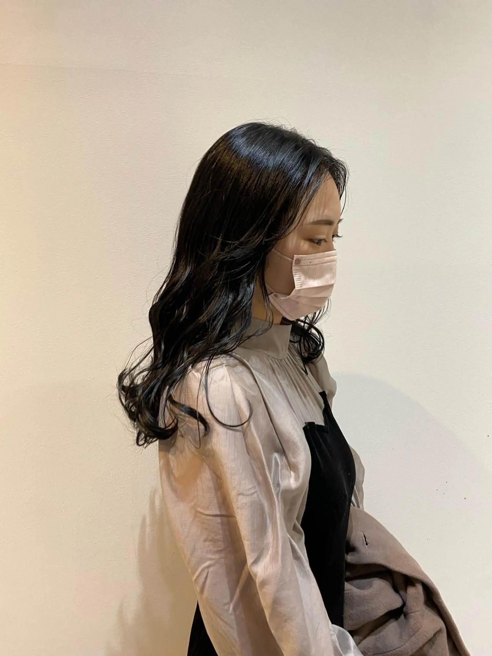 ロング ボブ ハイライト 髪質改善 韓国風ヘア レイヤーカット 大人かわいい×艶髪 🤍塩川のヘアスタイル