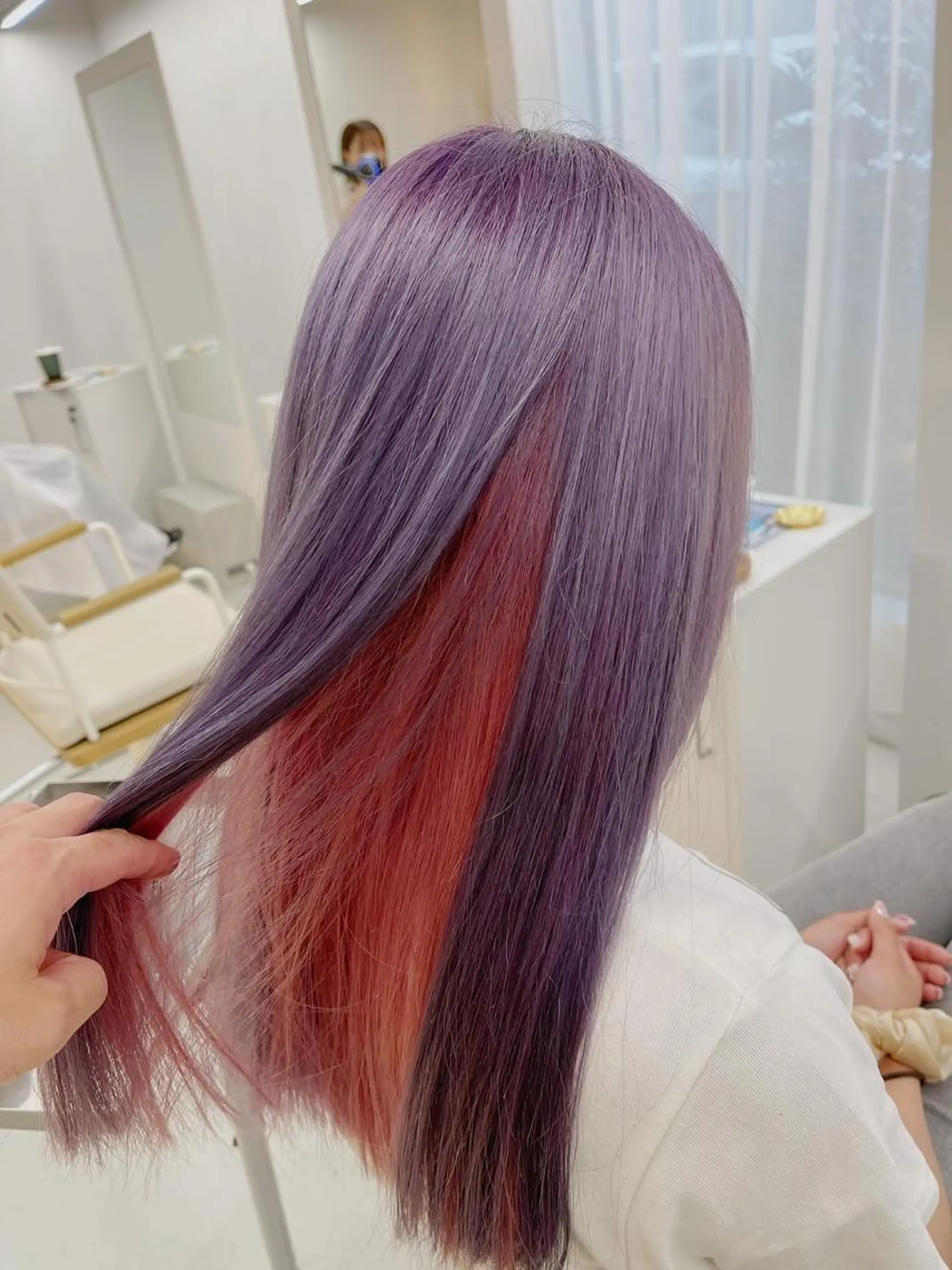 セミロング カラー 艶髪/ハイトーン/ 透明感/maayaのヘアスタイル