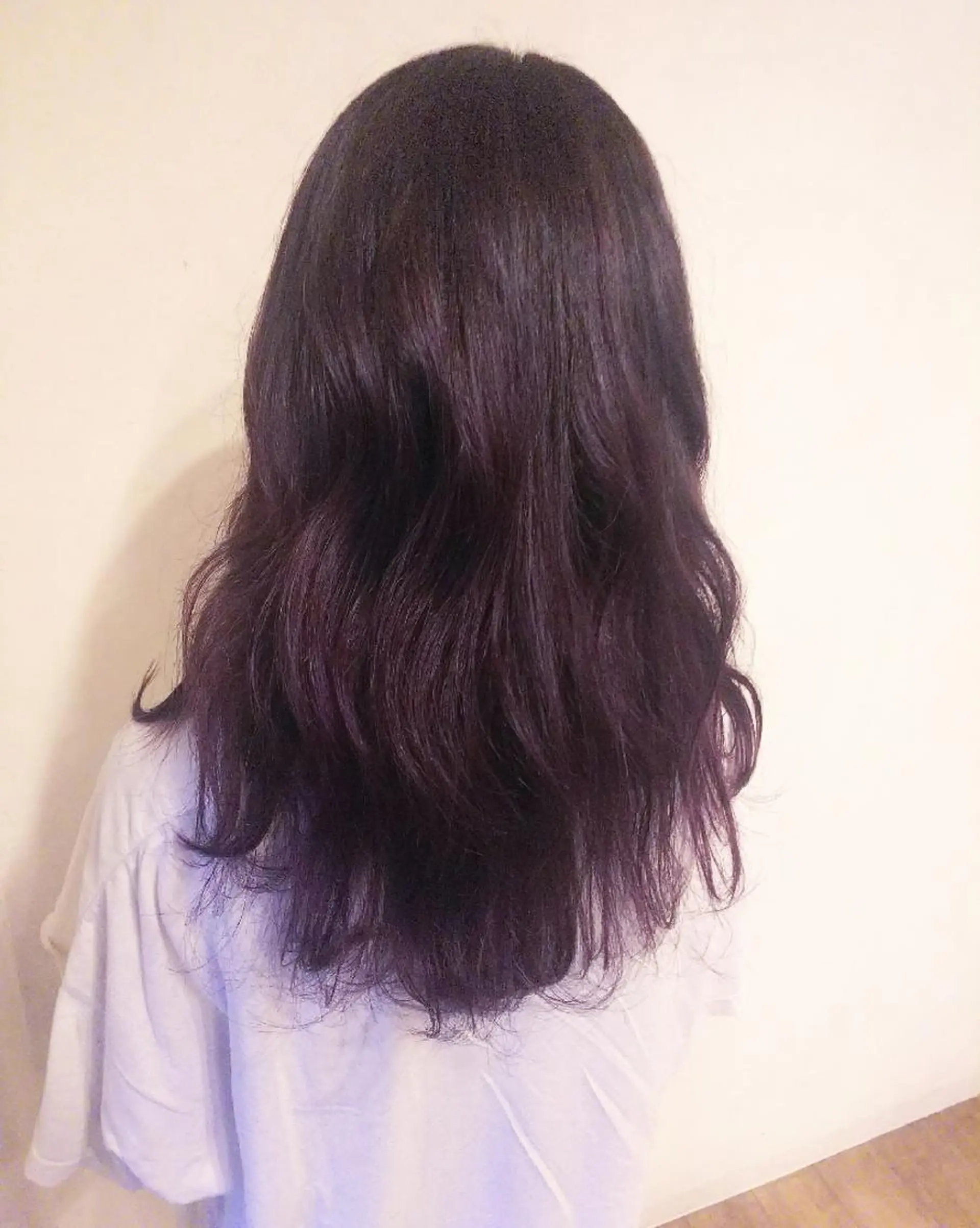 ロング カラー カシス ピンクカラー JIL BLAN 京都所属・RU RIのヘアスタイル