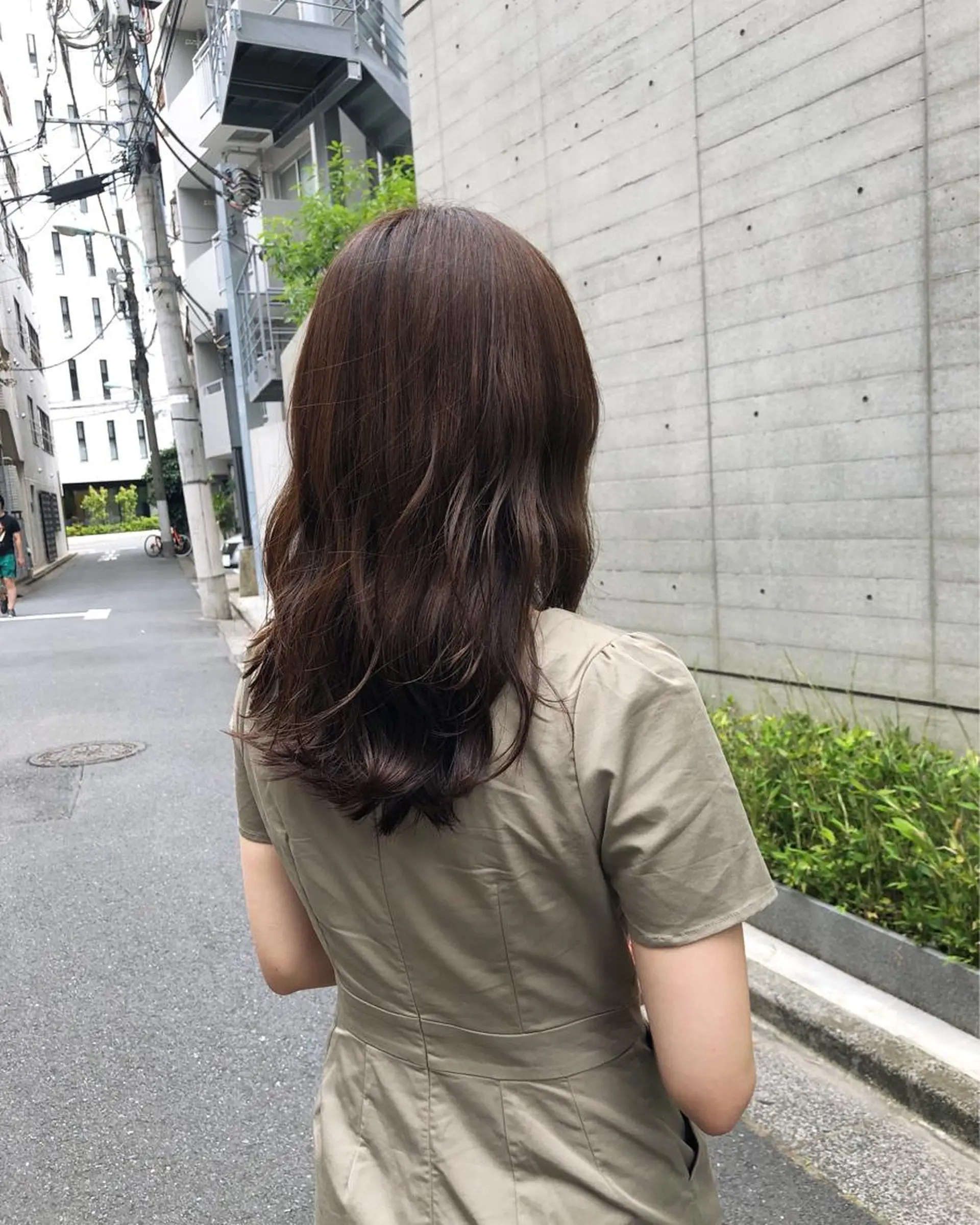 セミロング ヘアカラー トリートメント ✨色持ちの良い艶 カラー✨蟹江真世のヘアスタイル