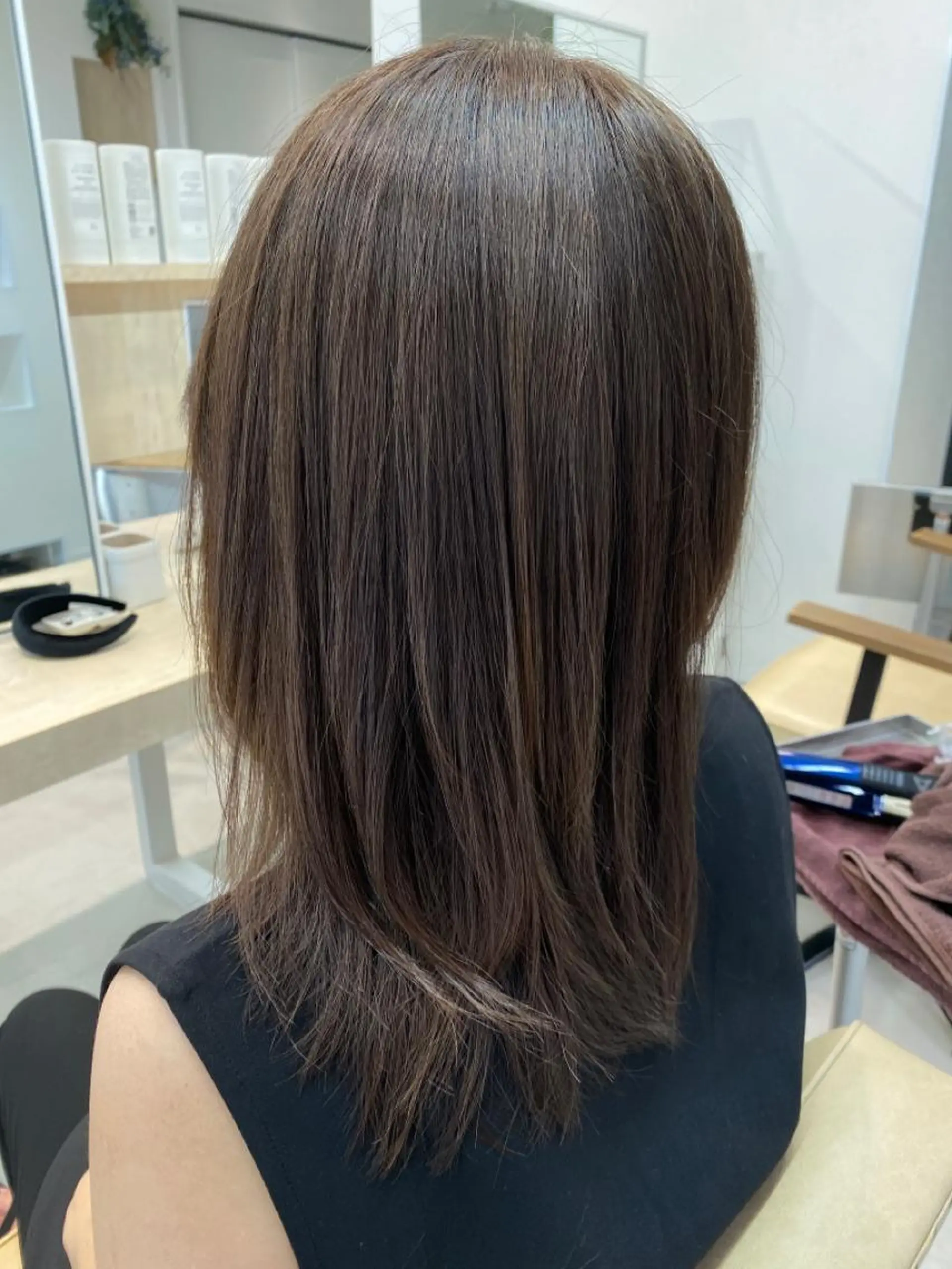 セミロング カラー ハイライトカラー ハイライト ヘアカラー かずや🍀/髪質改善 /艶髪カラー/眉毛のヘアスタイル