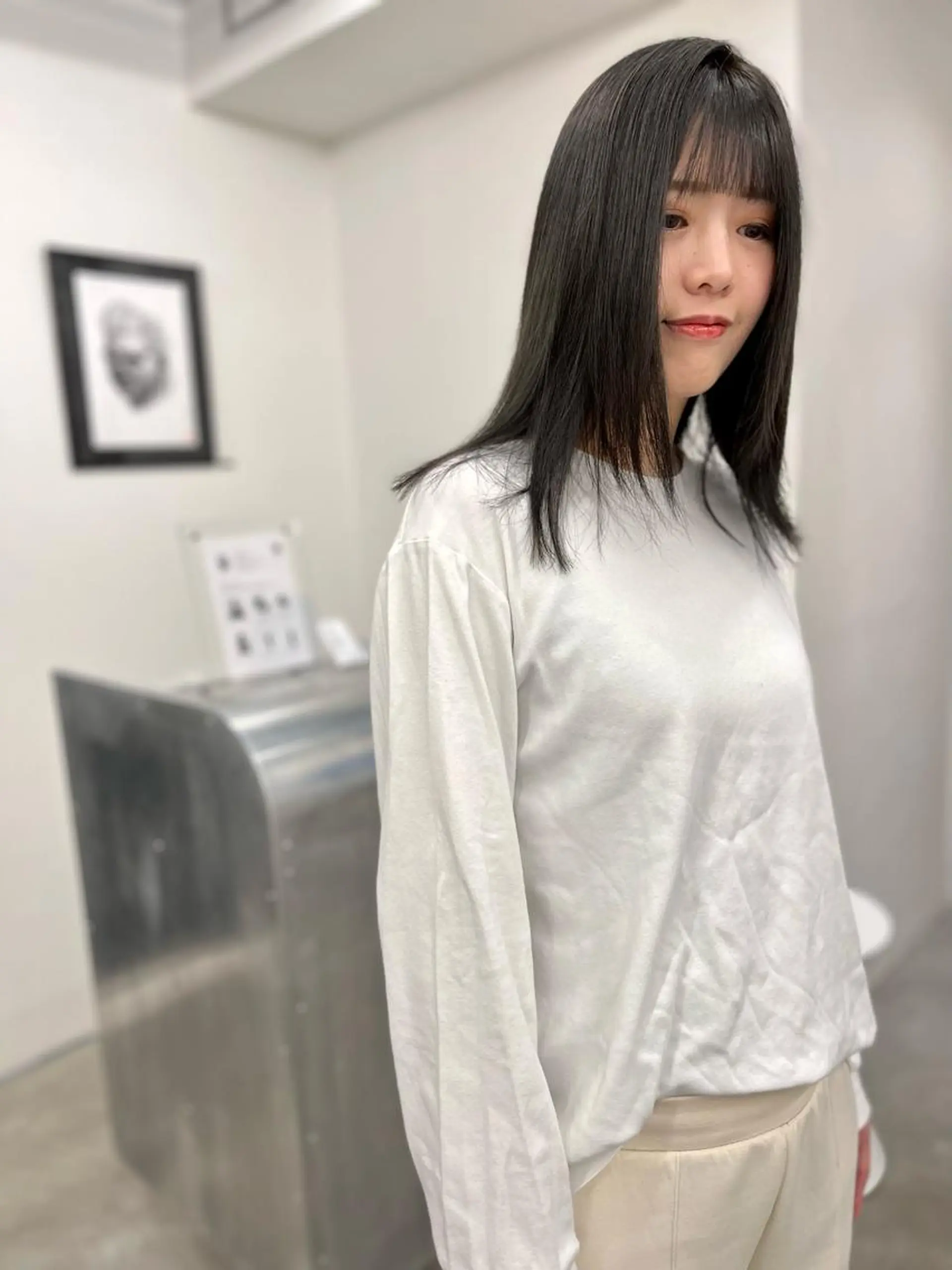 セミロング カラー カット ヘアカラー KEPKA ヤマグチ 天神 今泉のヘアスタイル