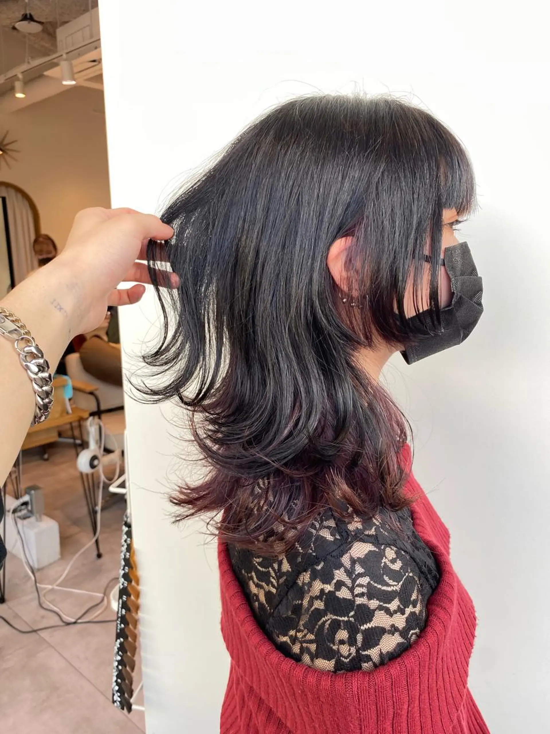 ミディアム ウルフカット 大阪ウルフカット ハッシュカットのヘアスタイル