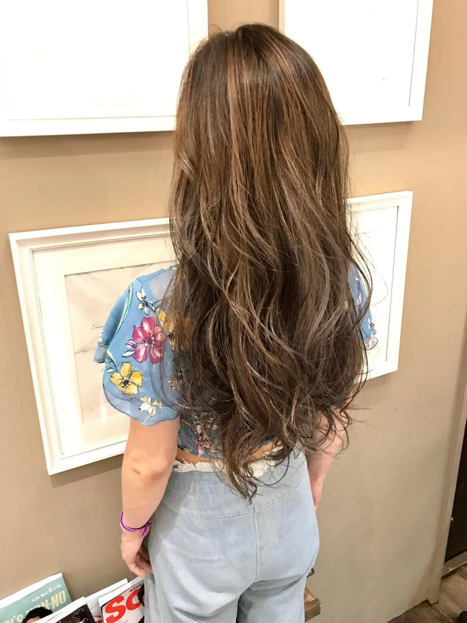 ロング カラー ハイライトカラー ハイライト 神野 雅樹のヘアスタイル