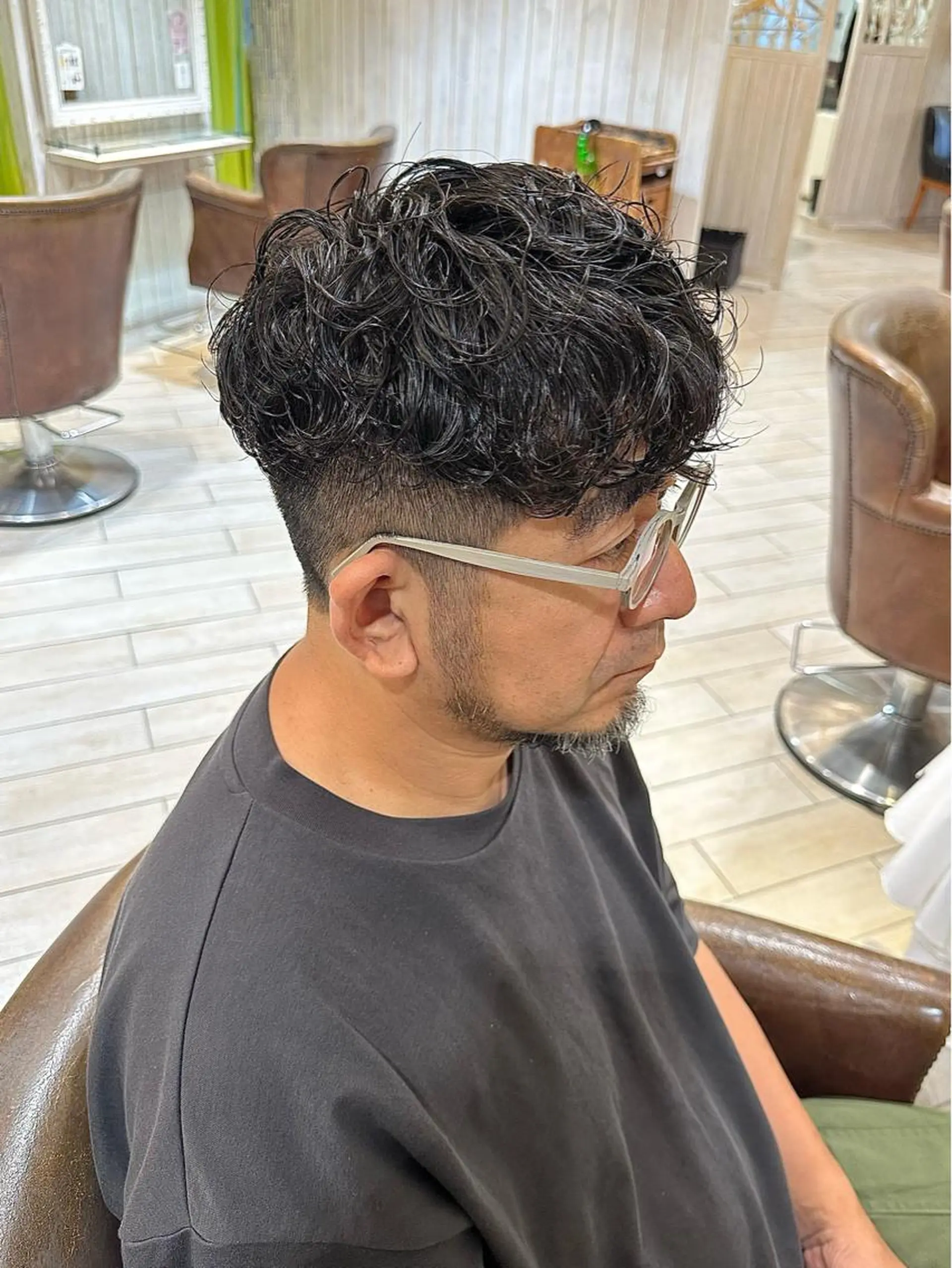 パーマ メンズ カット パーマ 増渕 駿介のヘアスタイル