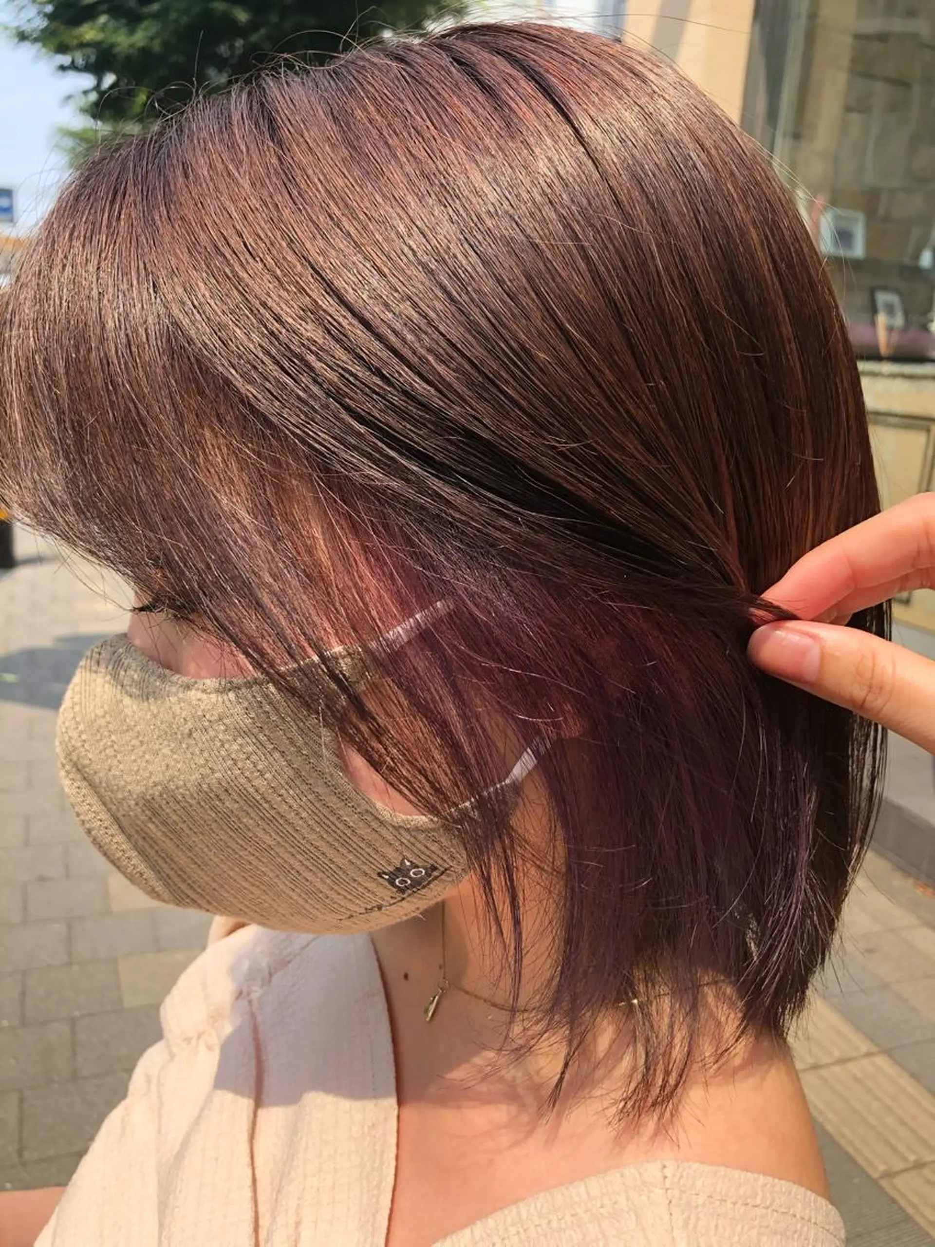 ミディアム 艶髪カラー🫧 髪質改善🪽萩原のヘアスタイル