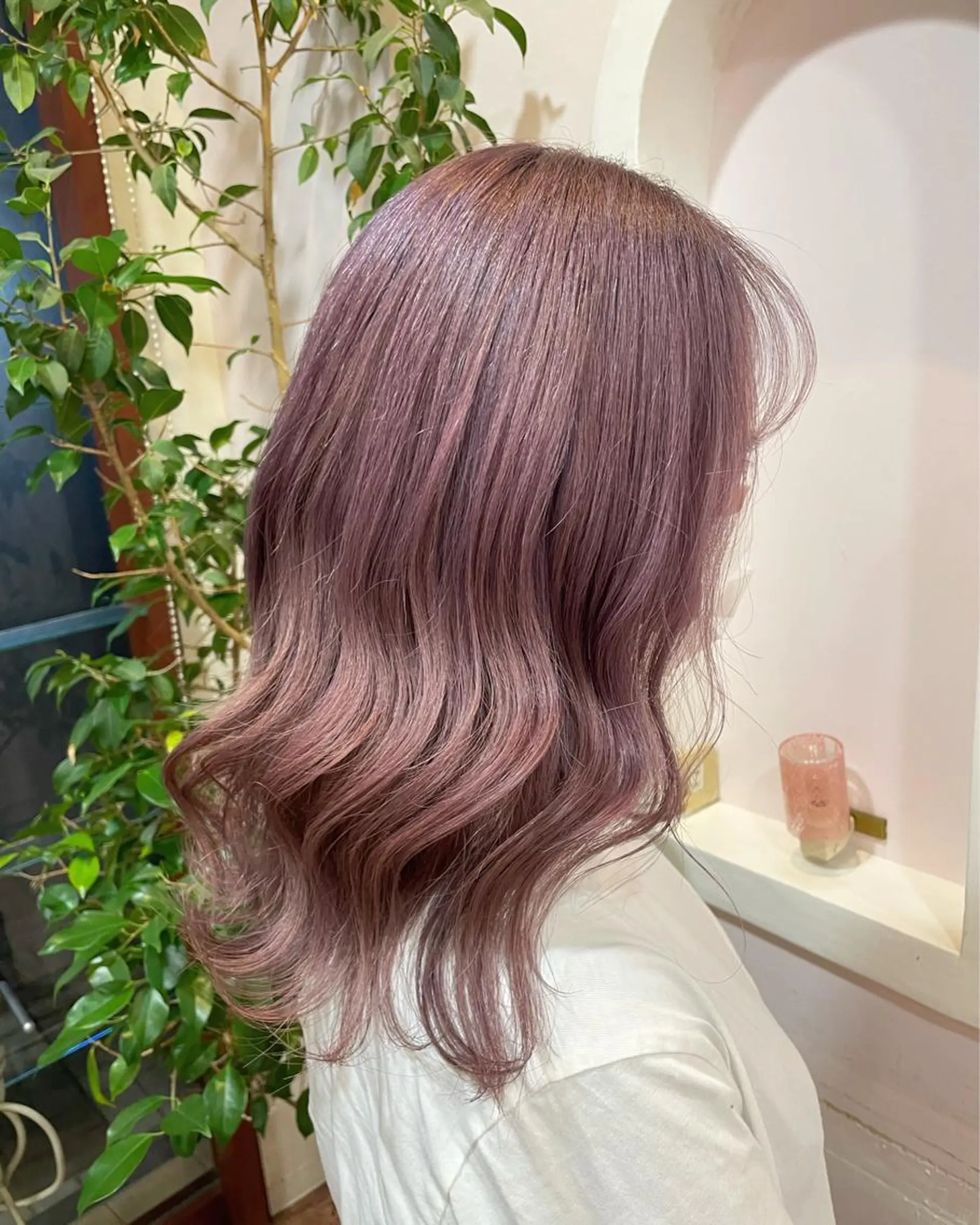 ロング カラー ヘアアレンジ ベージュカラー ラベンダーカラー ラベンダーベージュ 🌸HONOKA🌸 【グレージュ】のヘアスタイル