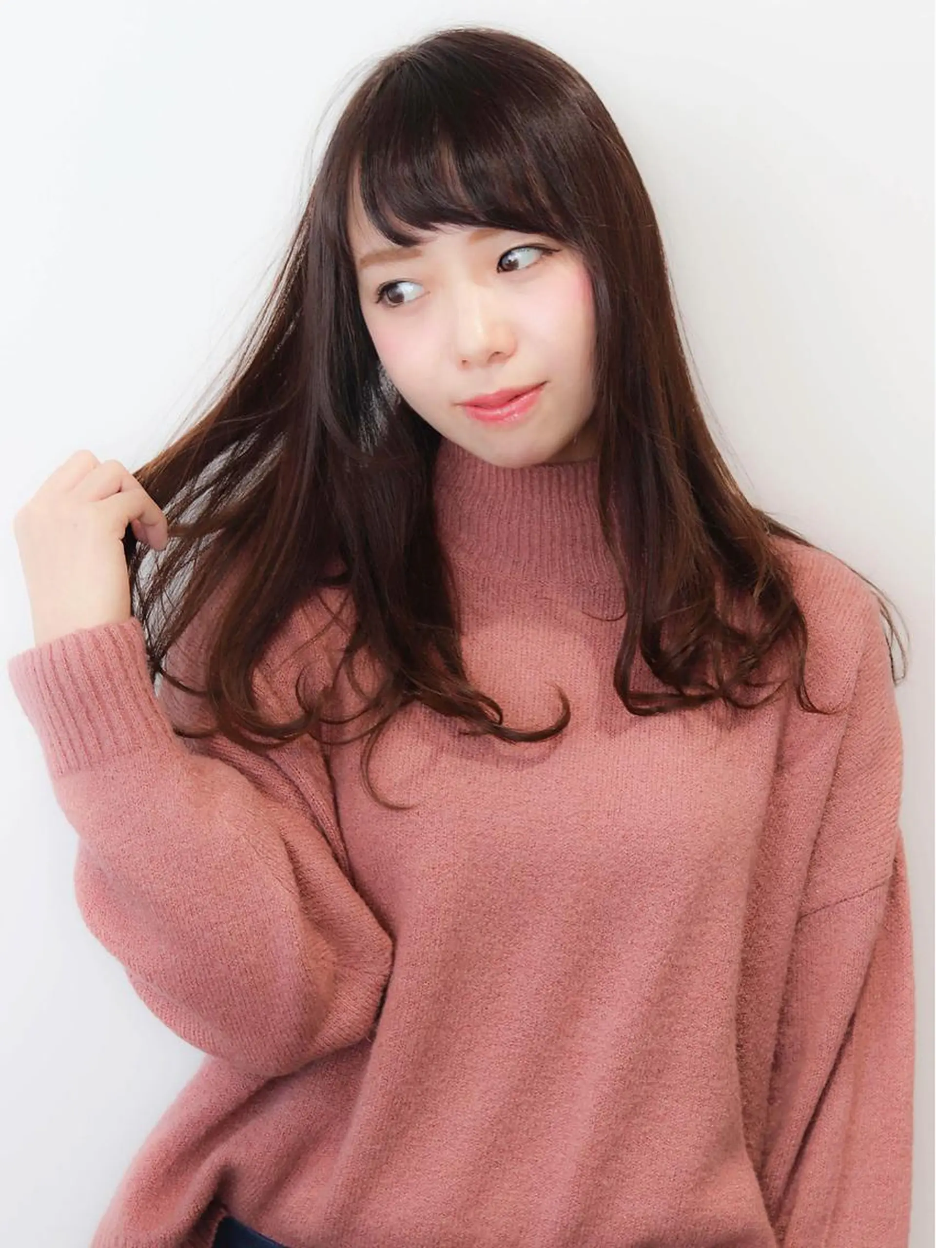 ロング カラー パーマ バレイヤージュ 黒髪 グラデーションカラー グレージュ ハイライトカラー 髪質改善🌈縮毛矯正 荻原　達矢のヘアスタイル