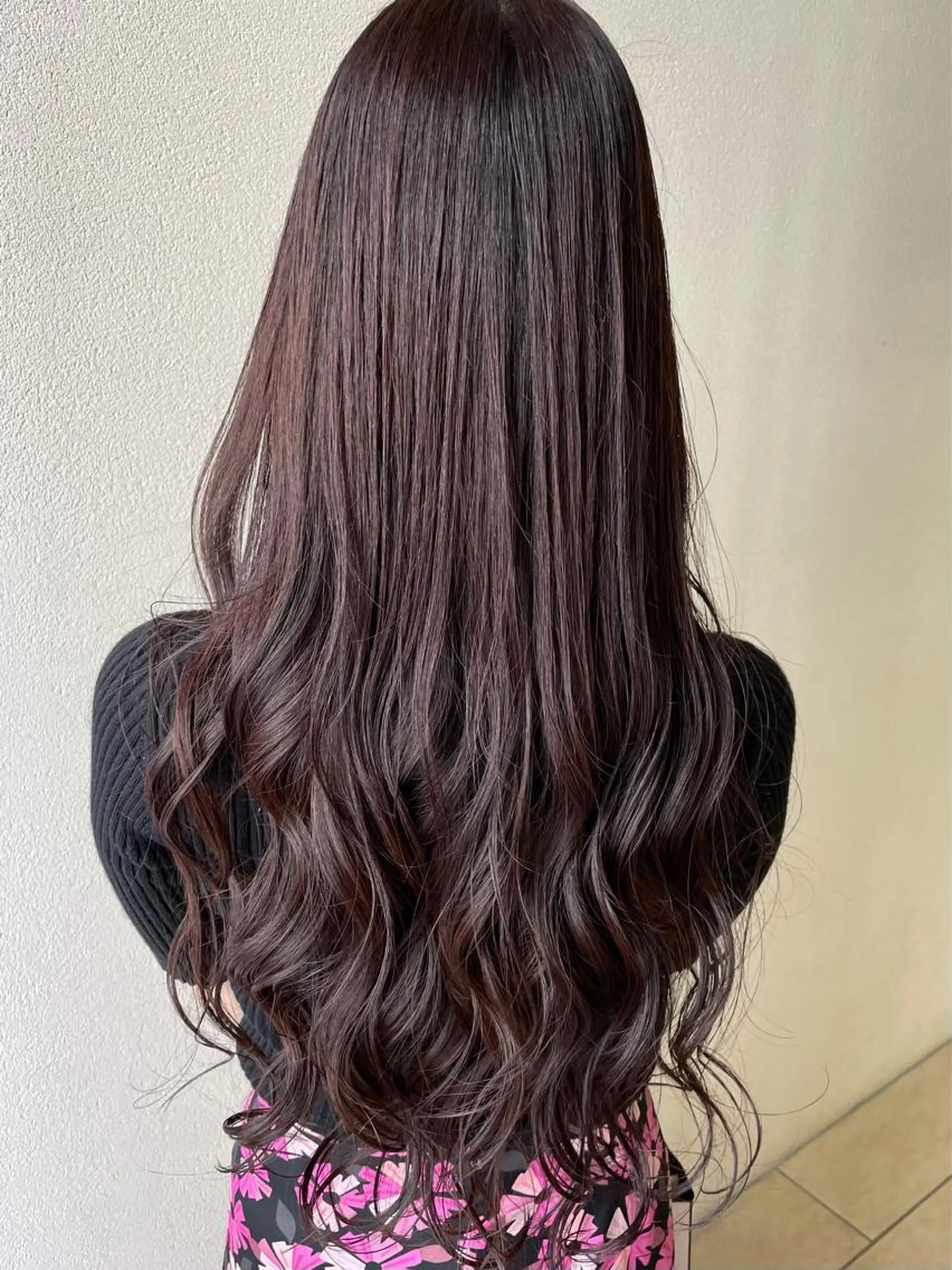 ロング カラー ブラウンカラー ピンクカラー ピンクブラウン 沢田 瞳のヘアスタイル