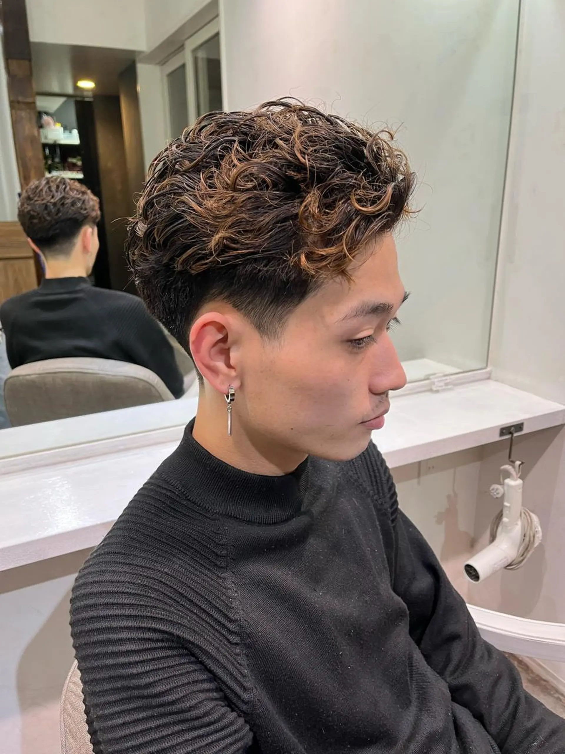 パーマ メンズ アイブロウ 京都駅メンズカット/ パーマ/Keigoのヘアスタイル