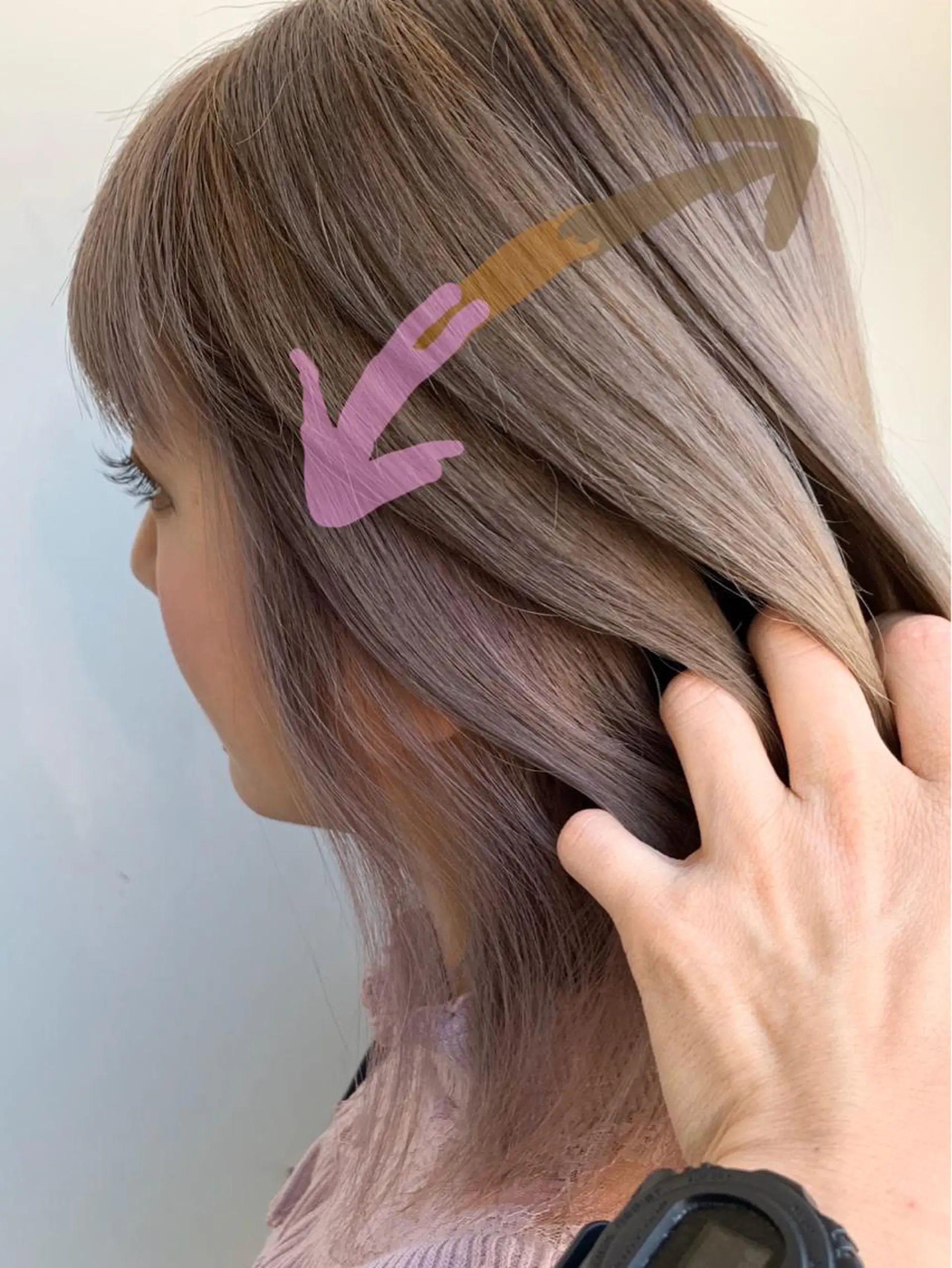 ミディアム カラー ベージュカラー ピンクカラー Beach private salon所属・Beach 代表 KENTAのヘアスタイル