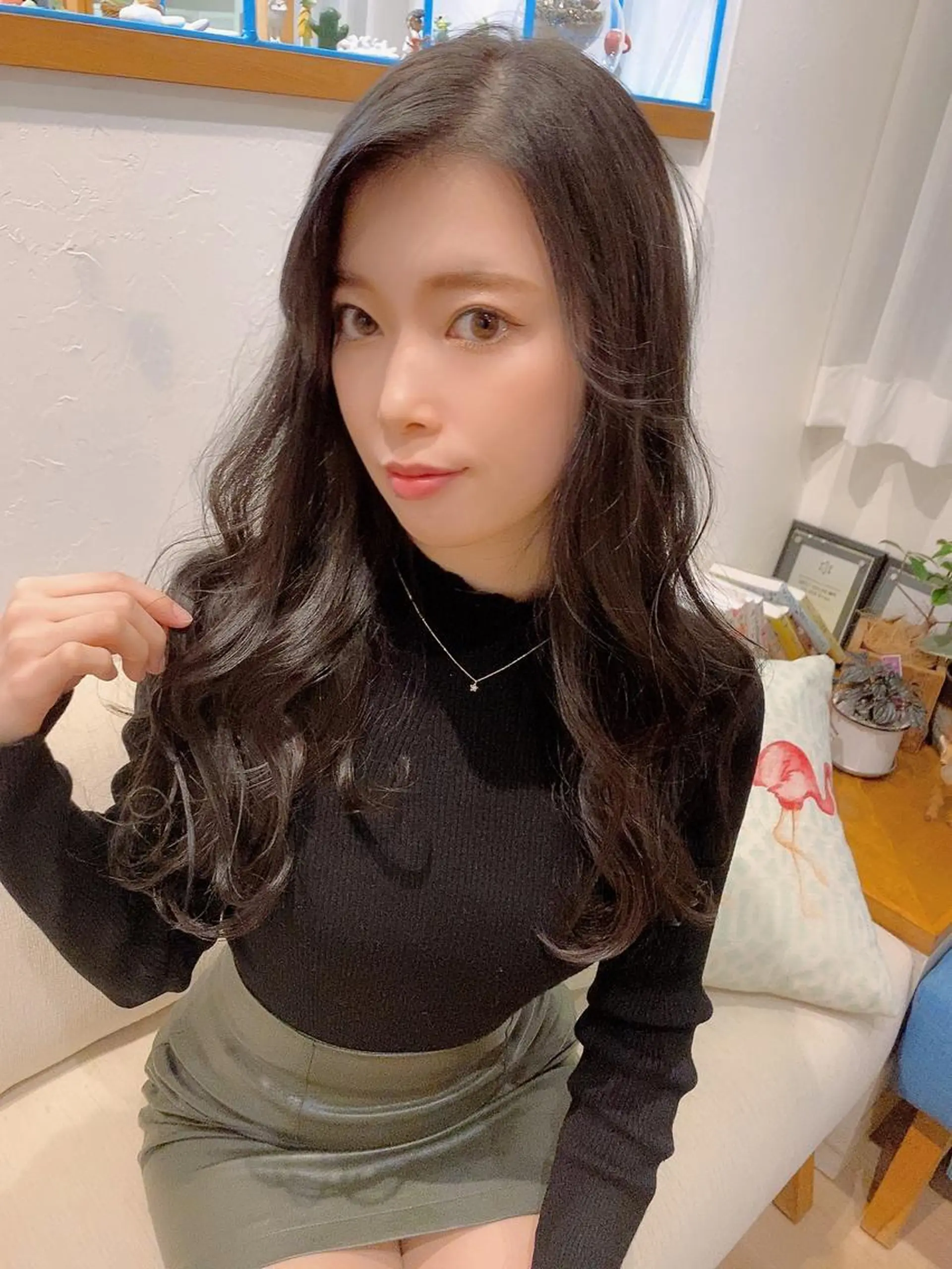 セミロング カラー Ate by little所属・青木 梢のヘアスタイル