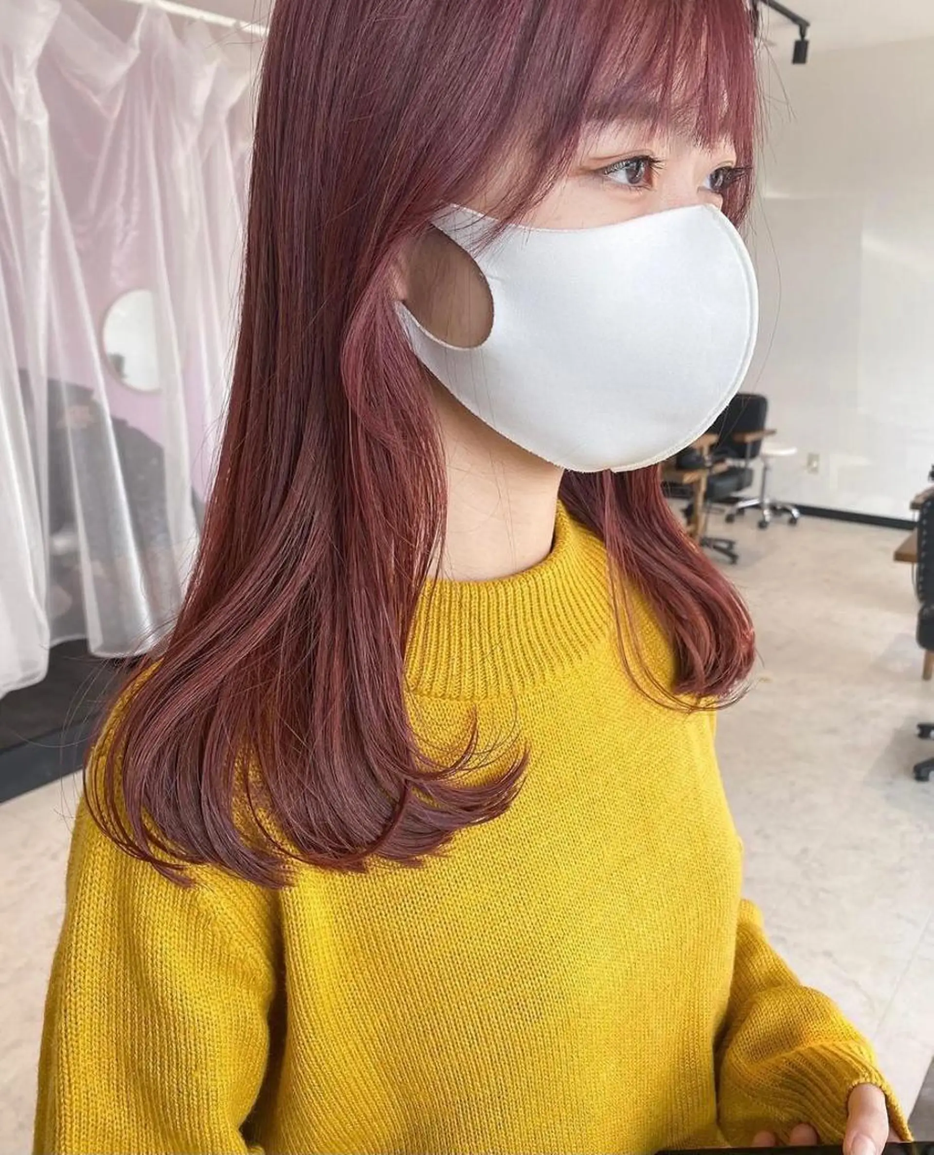 ロング カラー 藤井 貴美子のヘアスタイル