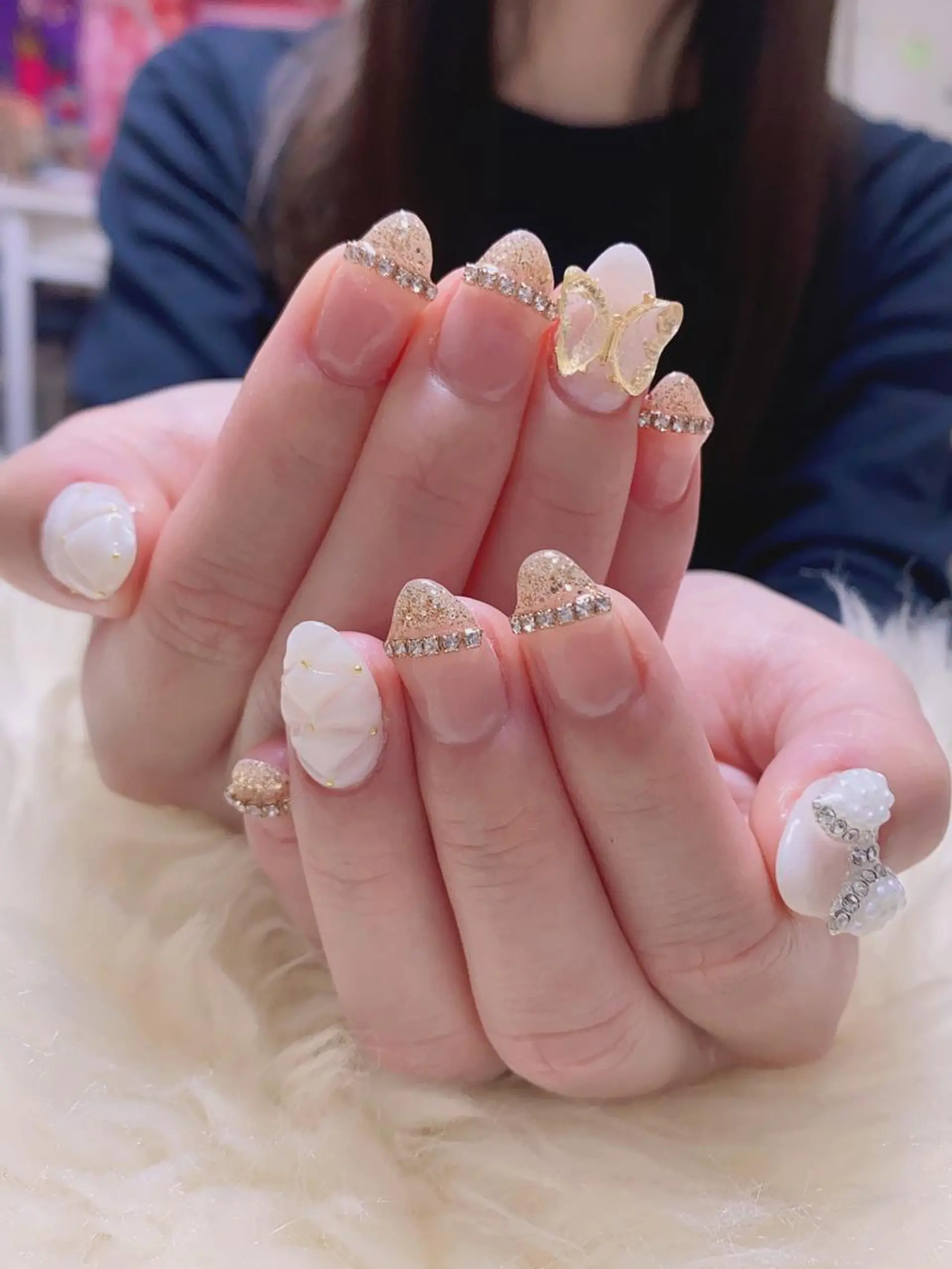 ロング ハンドネイル ハンドケア 💜MIYA nail川崎店のネイルデザイン