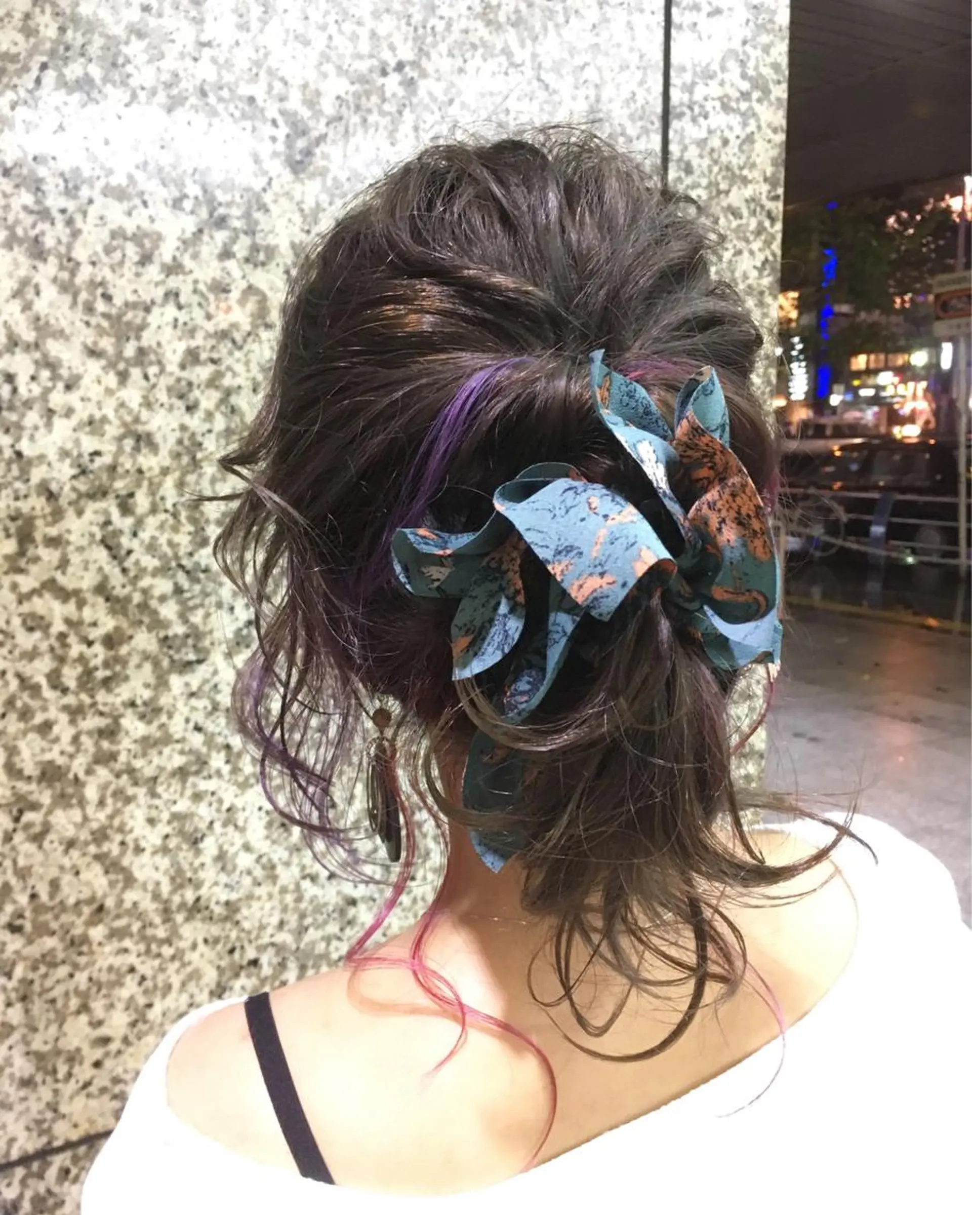 ミディアム カラー ヘアアレンジ 菅村 勇亮のヘアスタイル