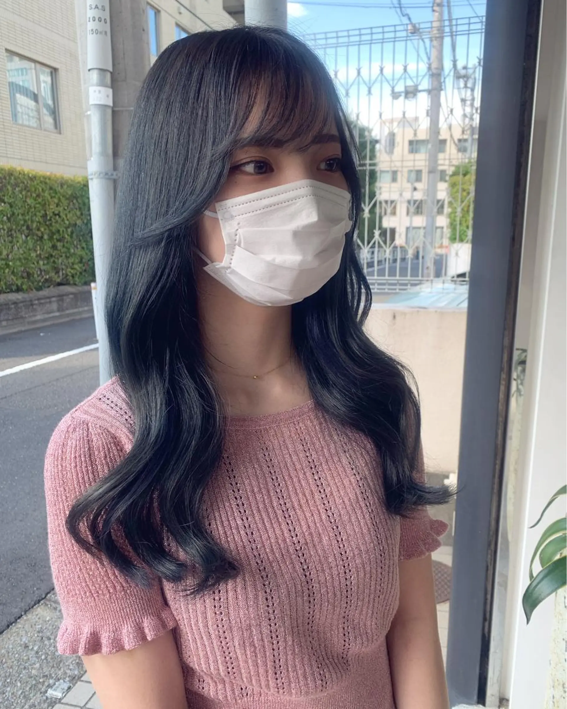 ロング カラー 透明感/オリーブ/ グレージュ/YUKAのヘアスタイル