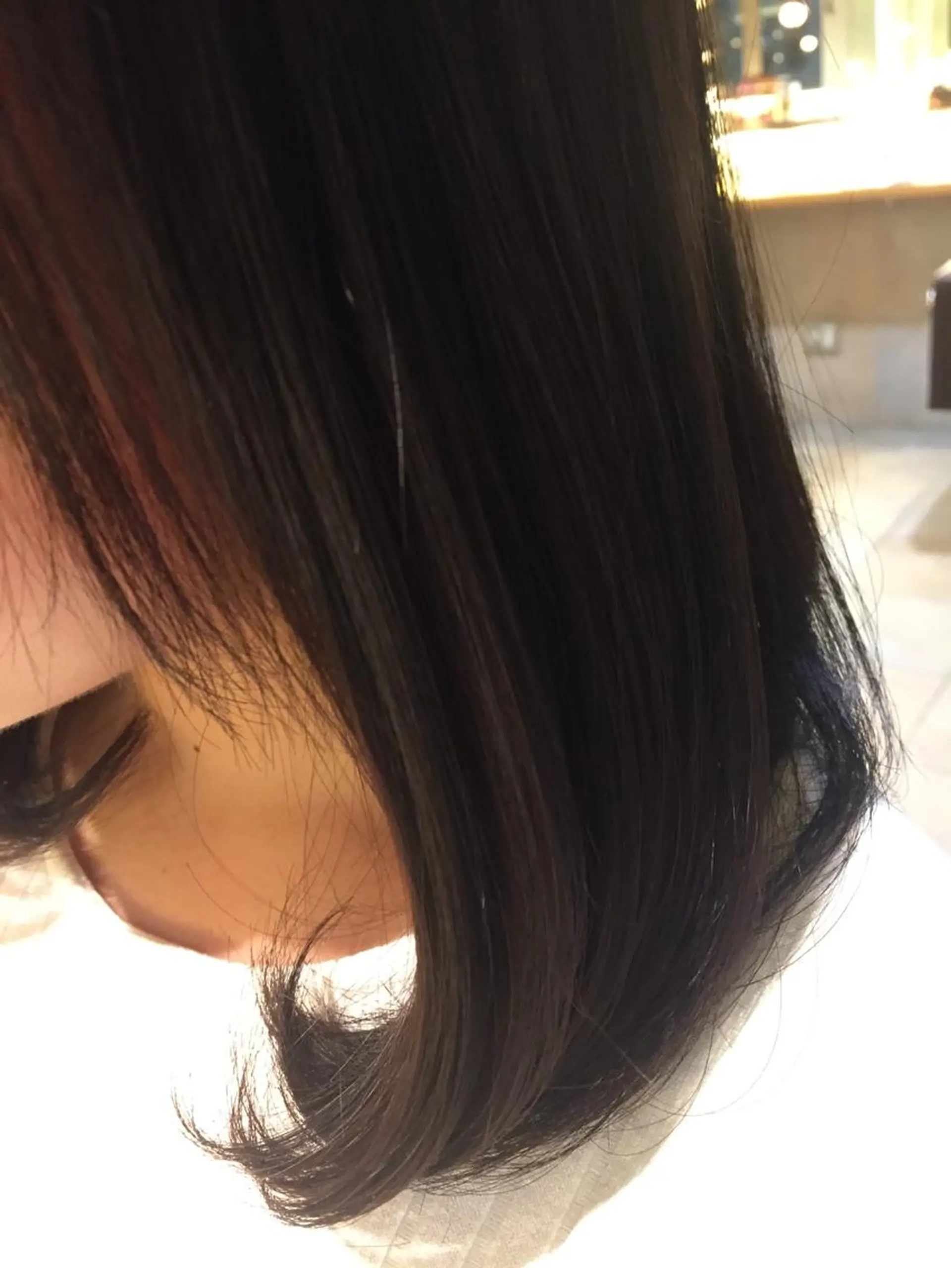 ミディアム パーマ 縮毛矯正 ストレートパーマ 加藤 綾華のヘアスタイル