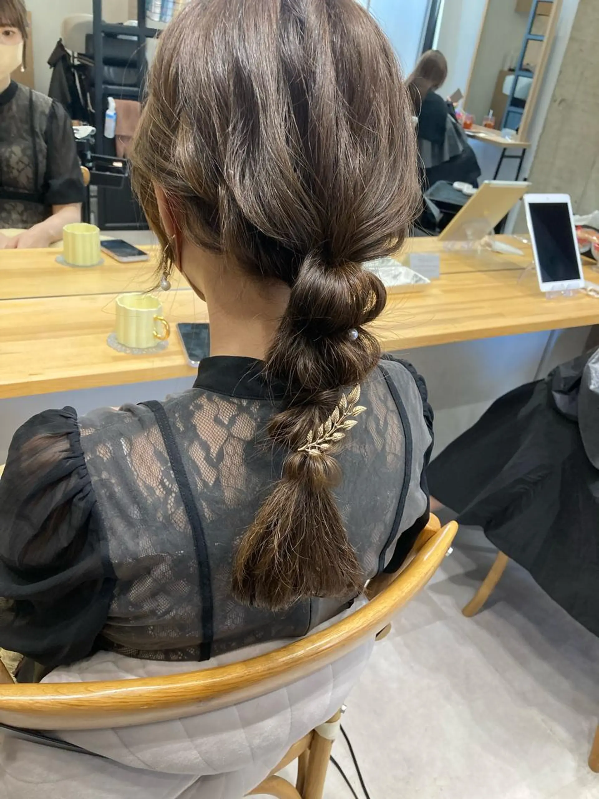 セミロング ヘアセット ✨色持ちの良い艶 カラー✨蟹江真世のヘアスタイル