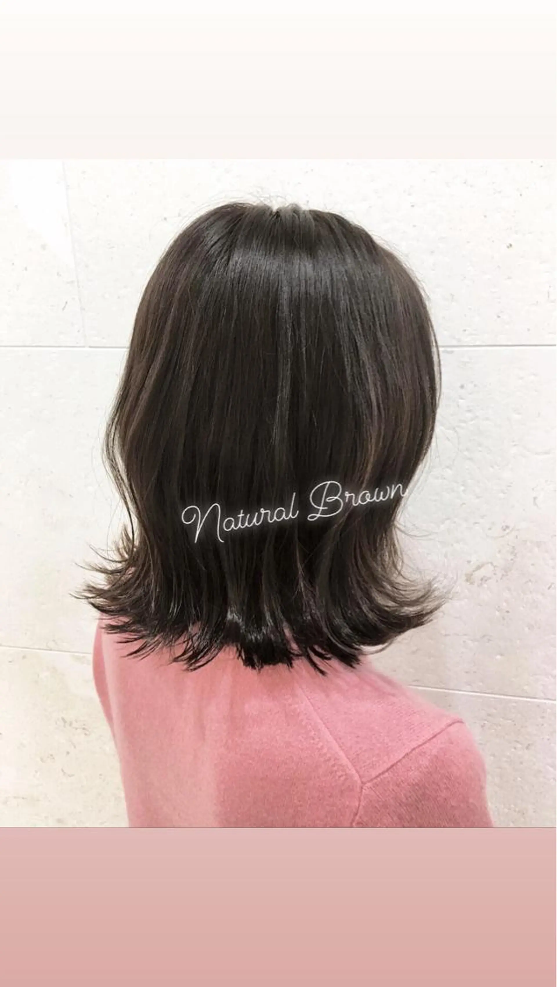 ミディアム カラー ブラウンカラー ナチュラルブラウン 斉藤 貴也のヘアスタイル