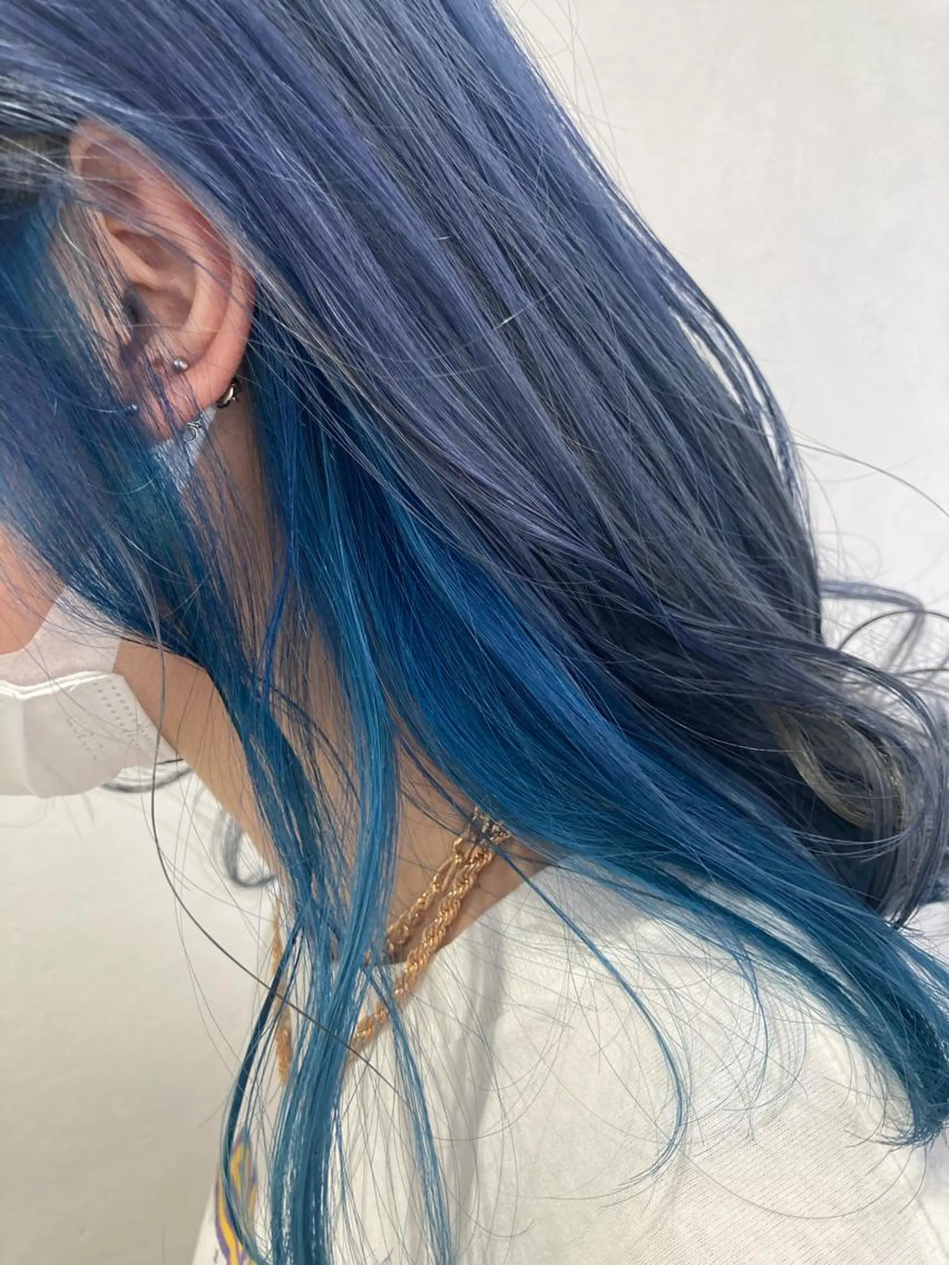 セミロング カラー ブリーチ毛縮毛矯正 👑山口のヘアスタイル