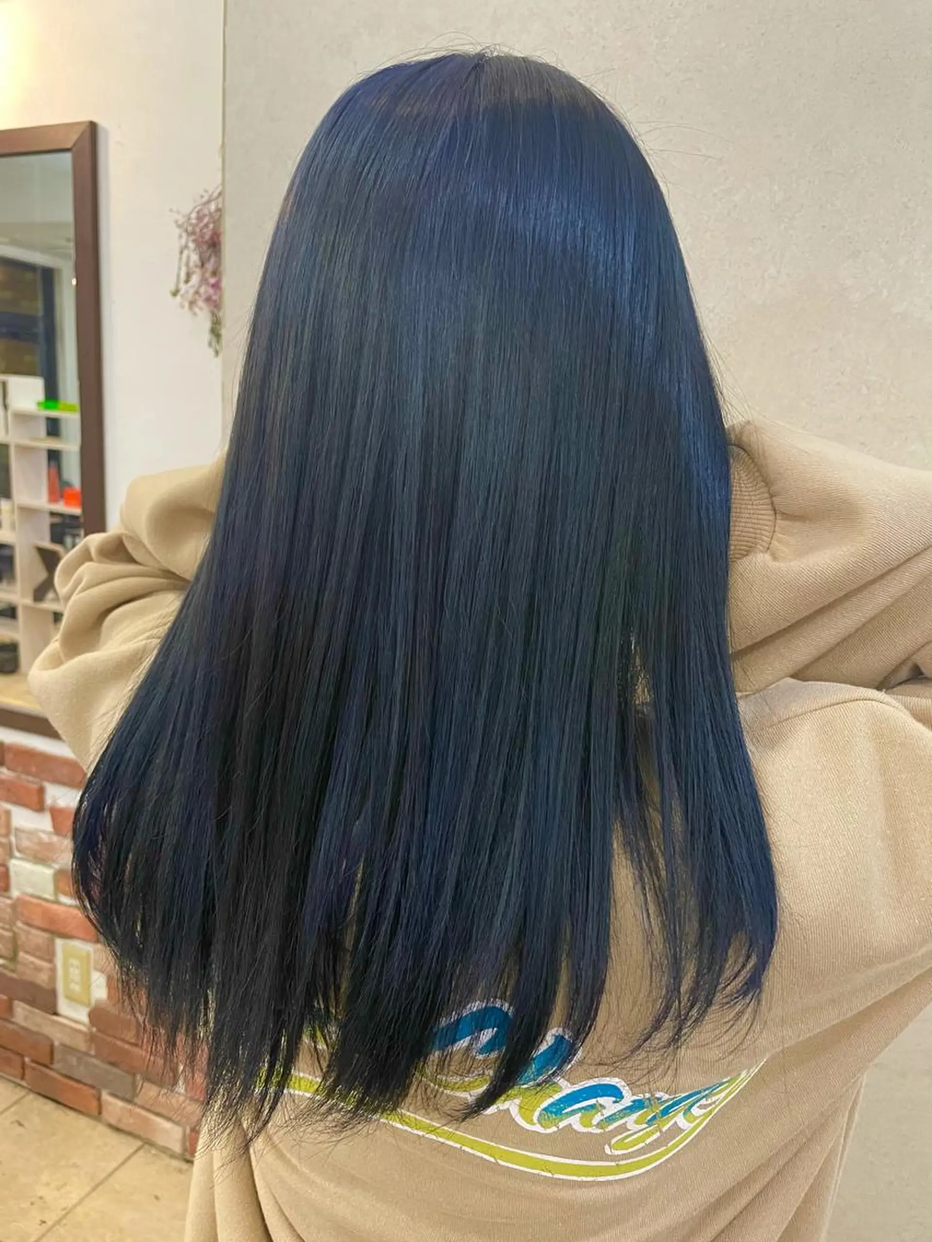 セミロング カラー ヘアアレンジ ブリーチ ブルーカラー ブルージュ 韓国風ヘア 🦋高瀬寛菜🦋 韓国/ブリーチのヘアスタイル