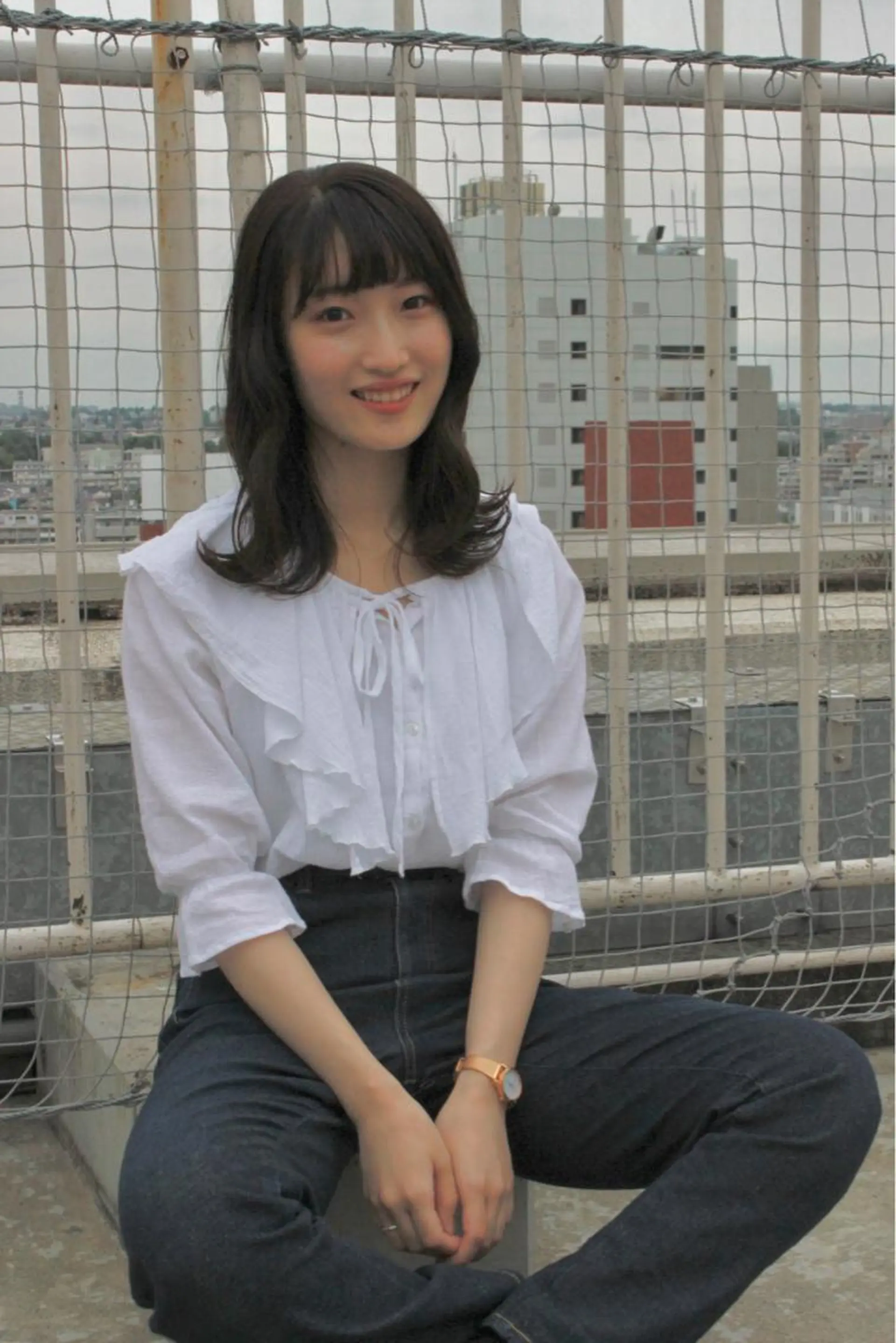 ミディアム カット ヘアカラー トリートメント 福原 亜祐美のヘアスタイル