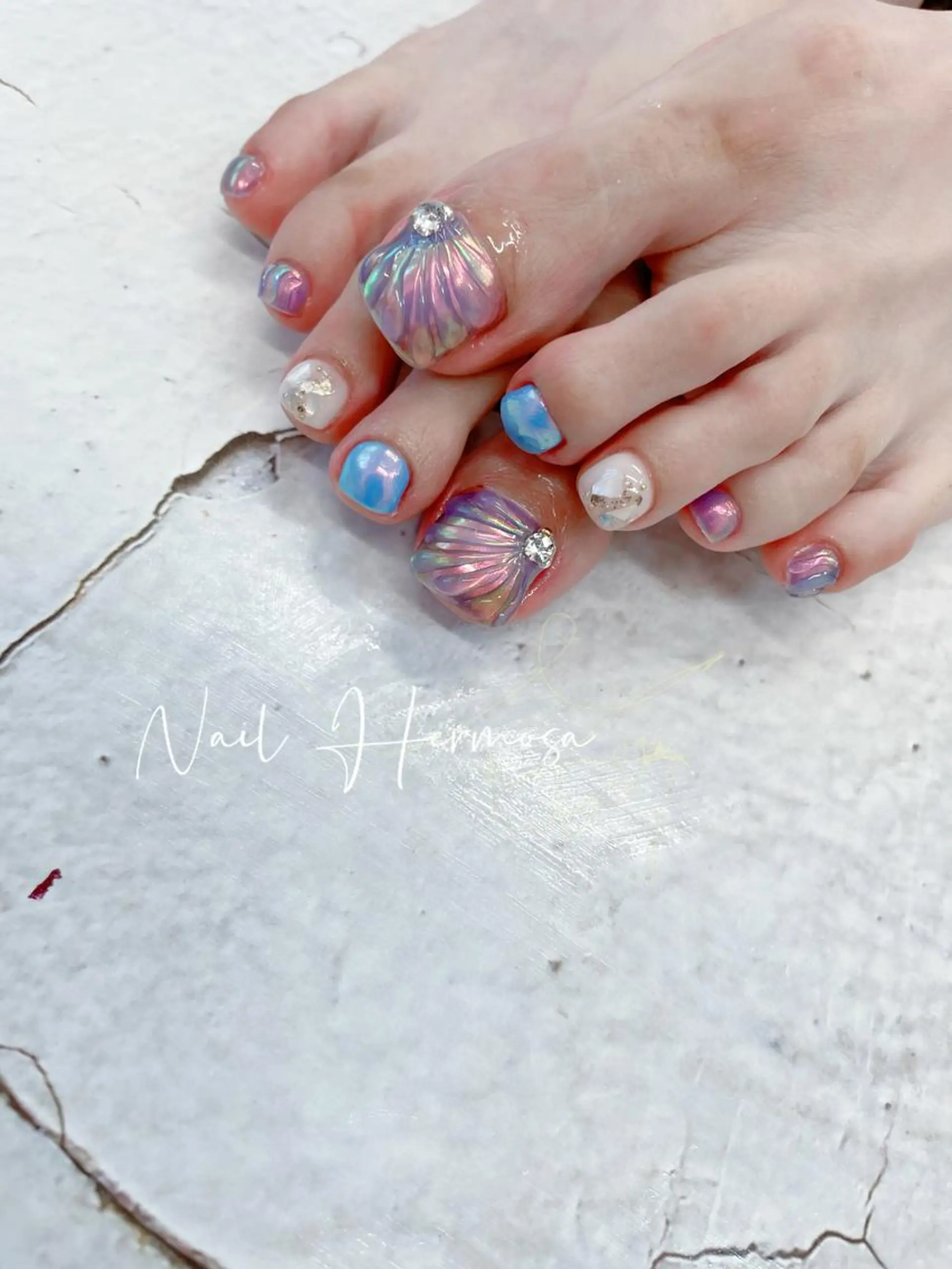 ネイル 桜ネイル 長さ出し フラッシュネイル フラワーネイル フットネイル フットネイル ネイル エルモサのネイルデザイン