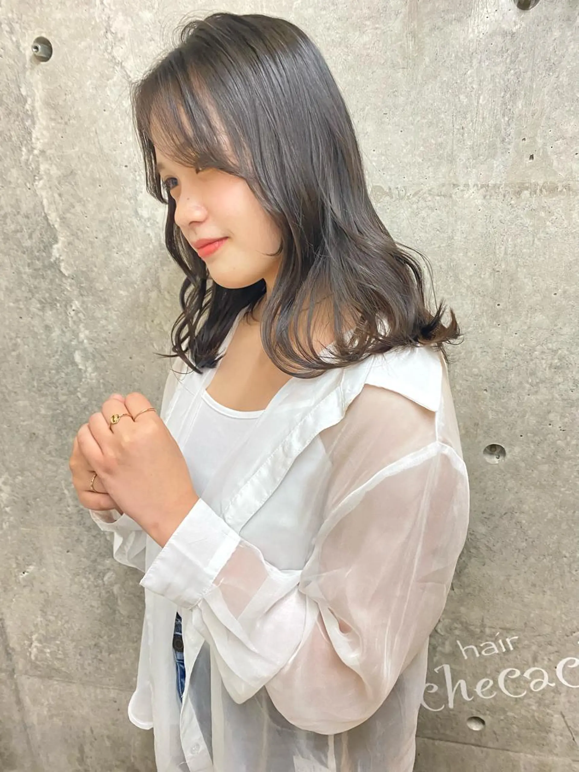 ミディアム 似合わせカット 梅津 光帆のヘアスタイル