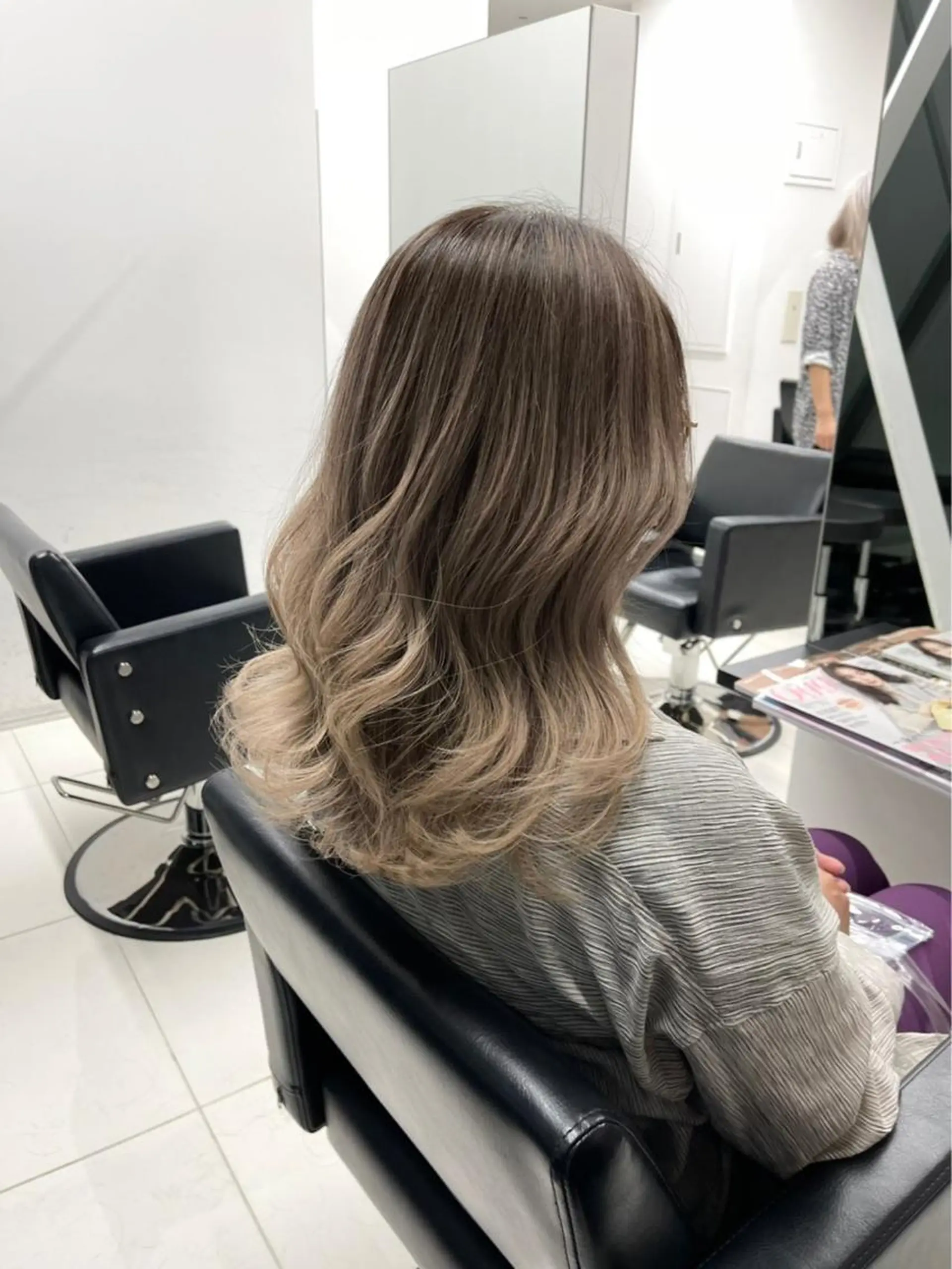 カラー バレイヤージュ ⭐️無料！カット モデル募集⭐️夕貴のヘアスタイル