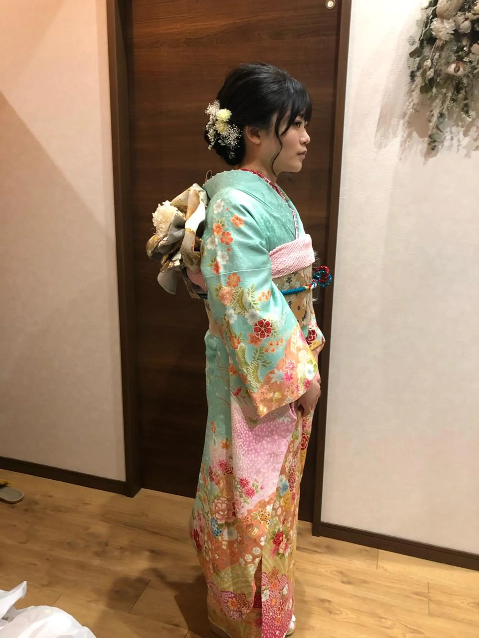 セミロング ヘアアレンジ 成人式 Kanani所属・田中 佐枝子のヘアスタイル