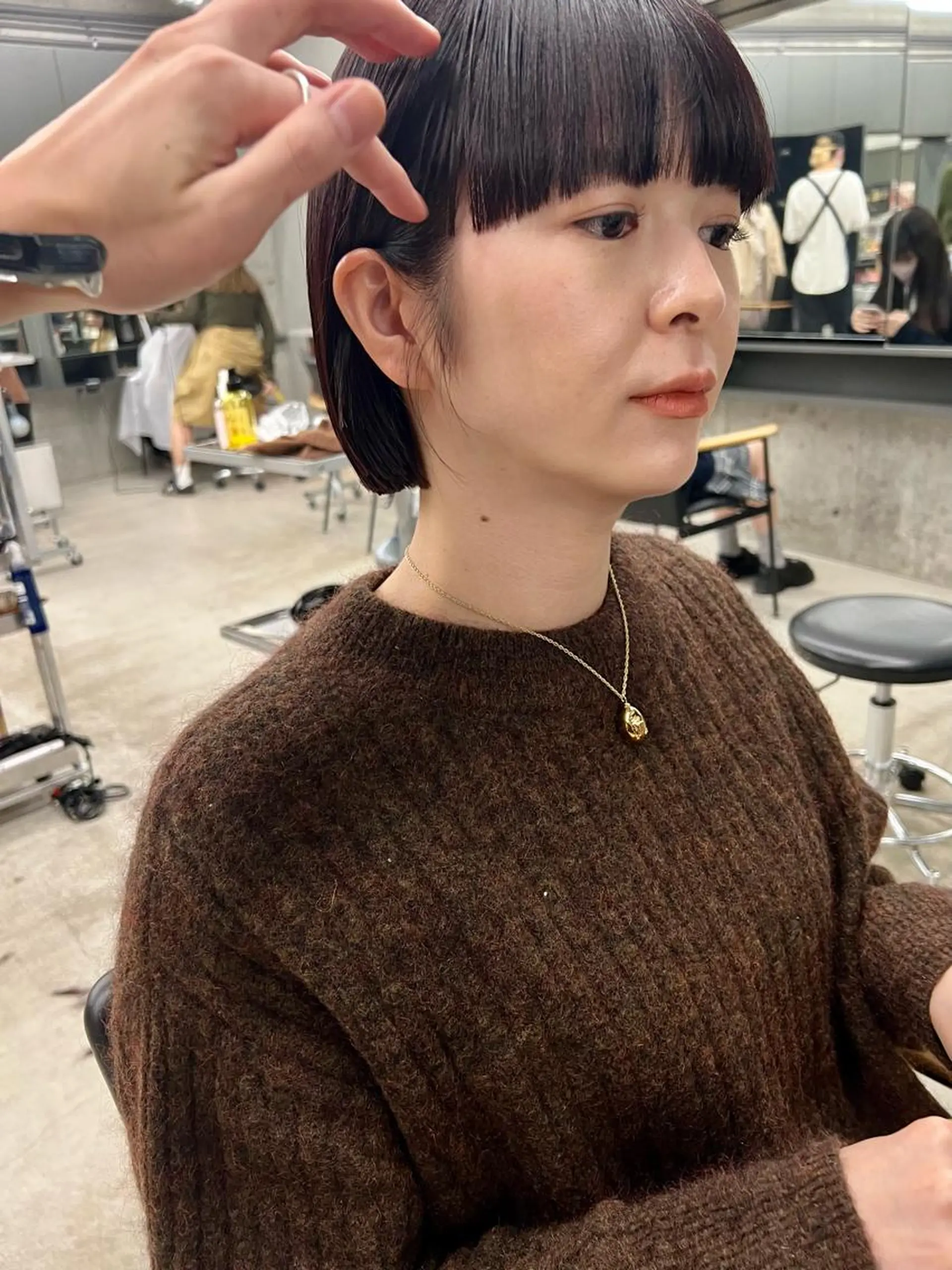 ショート カラー ボブ ワイドバング カット ヘアカラー sakoda shunkiのヘアスタイル
