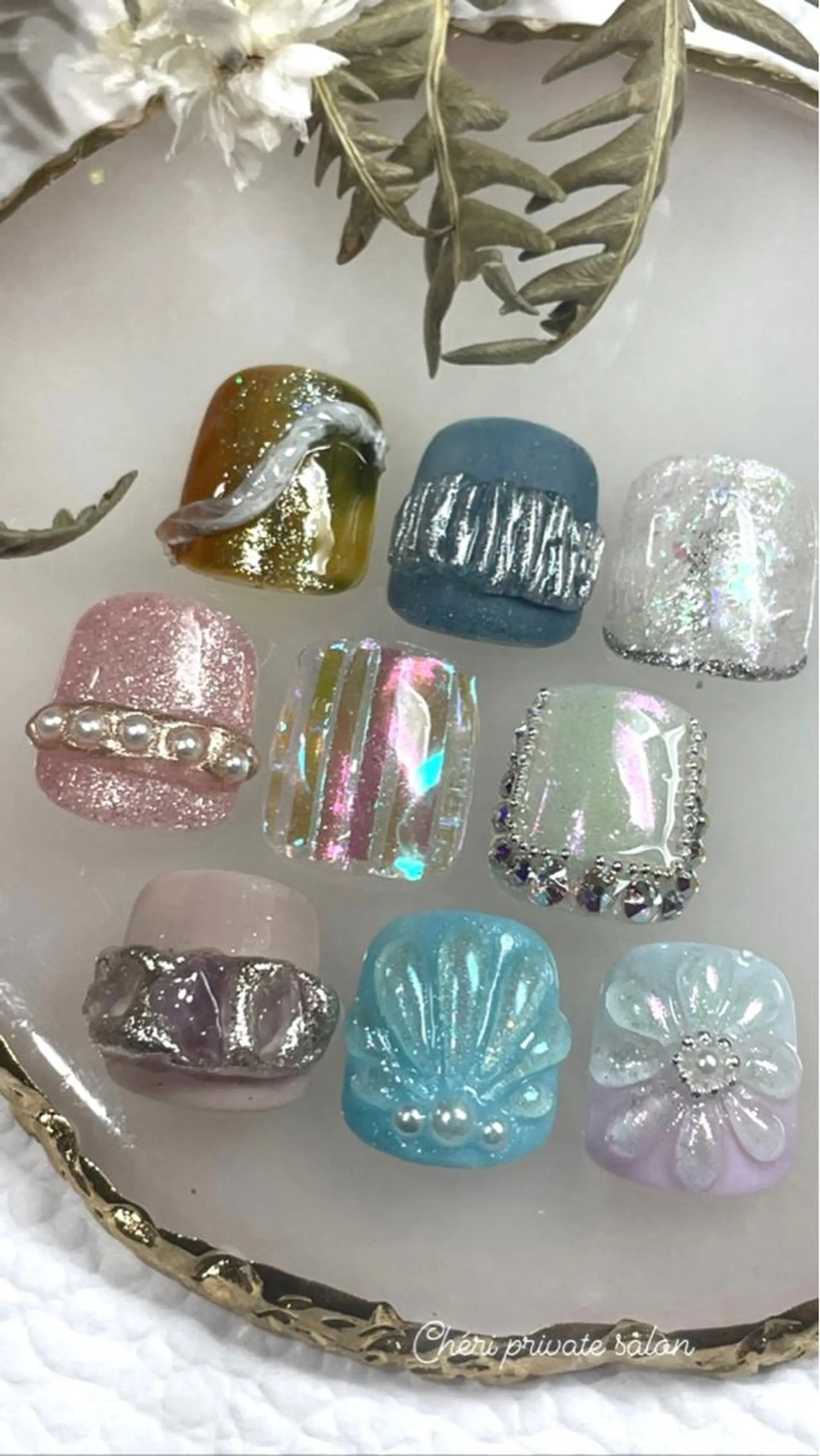 カラー ネイル フットネイル フットネイル Chérinail 爪のお手入れのネイルデザイン