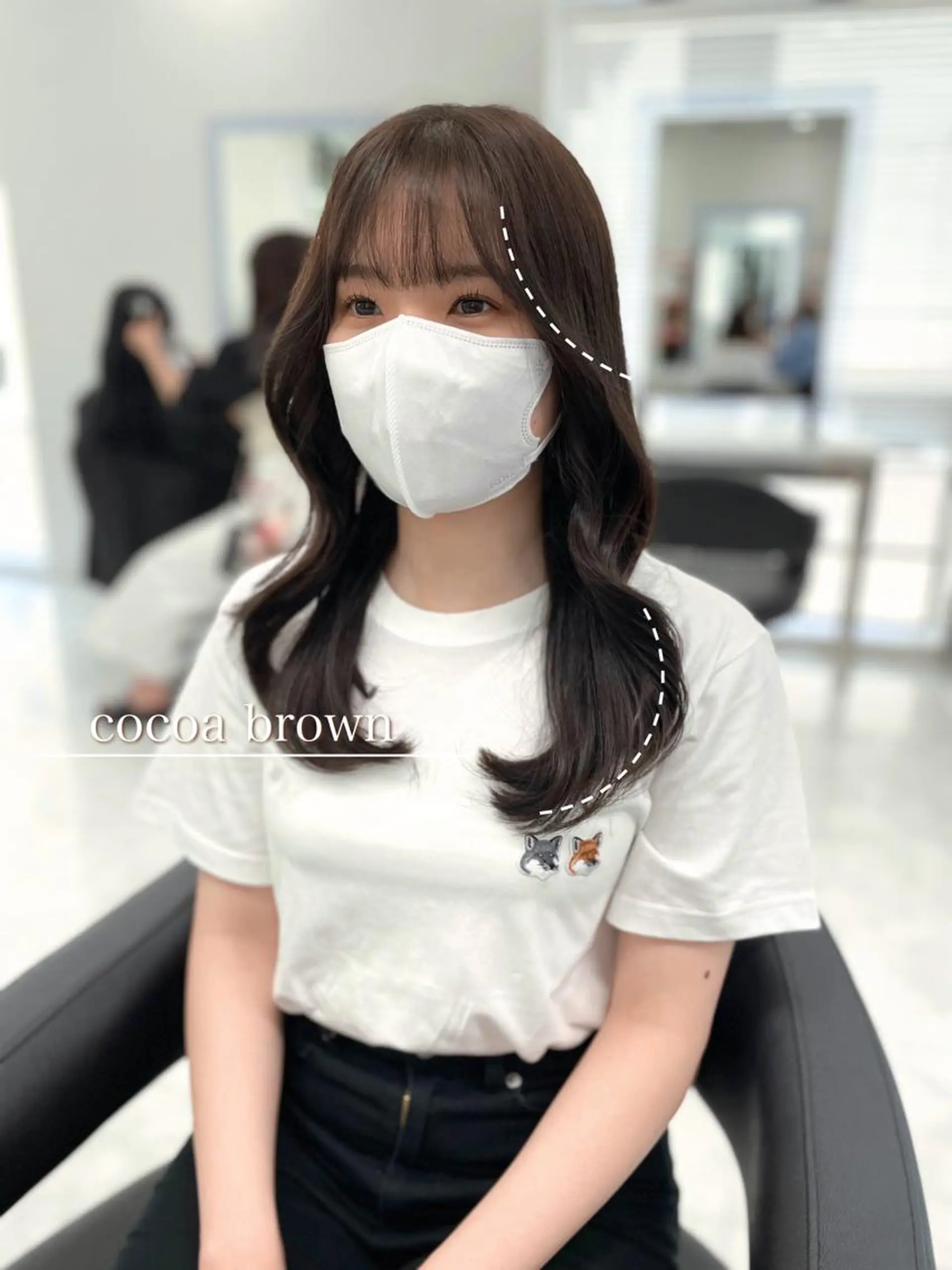 セミロング カラー ヘアアレンジ Ella所属・nana【艶髪】/ レイヤー/縮毛矯正のヘアスタイル