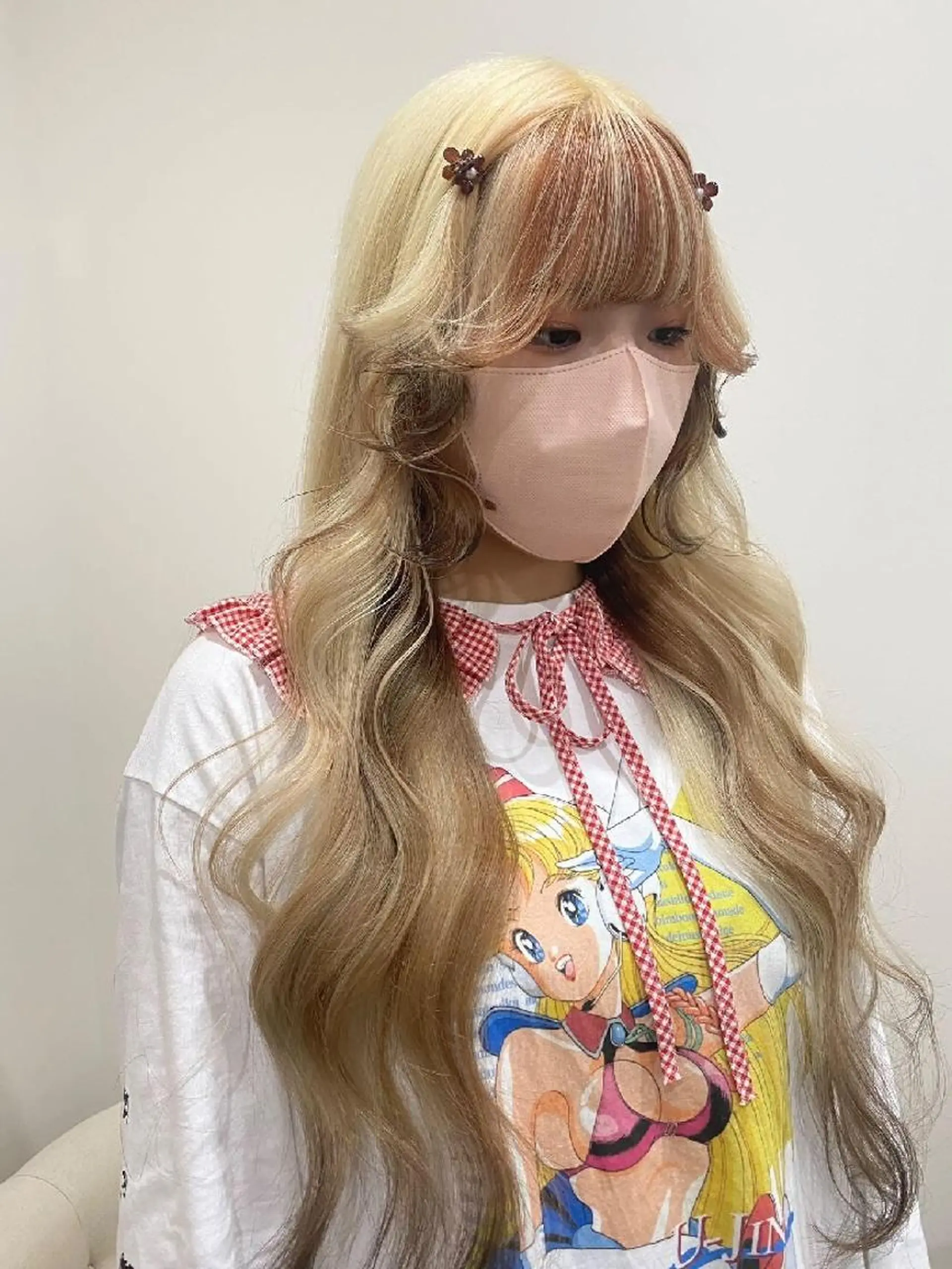 ロング カラー ブロンド ブラウンカラー デザインカラー ORIKA 美容室のヘアスタイル