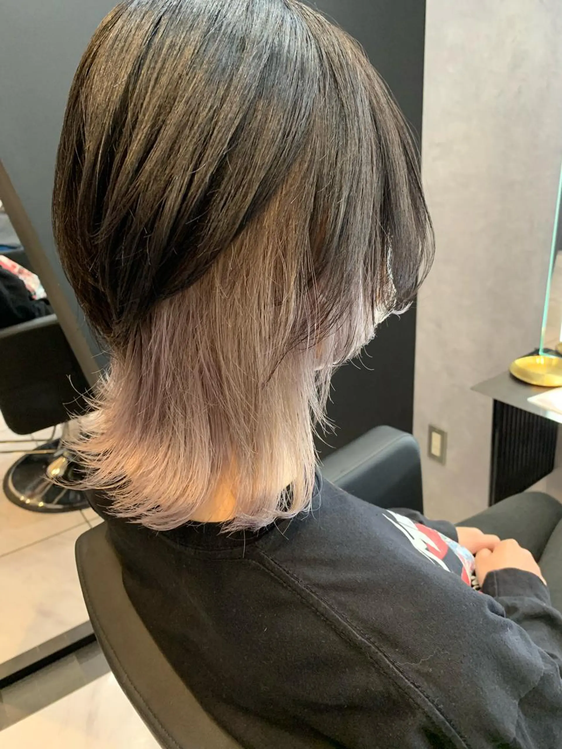 ミディアム 透明感/ブリーチ縮毛 /髪質改善/星野純一のヘアスタイル