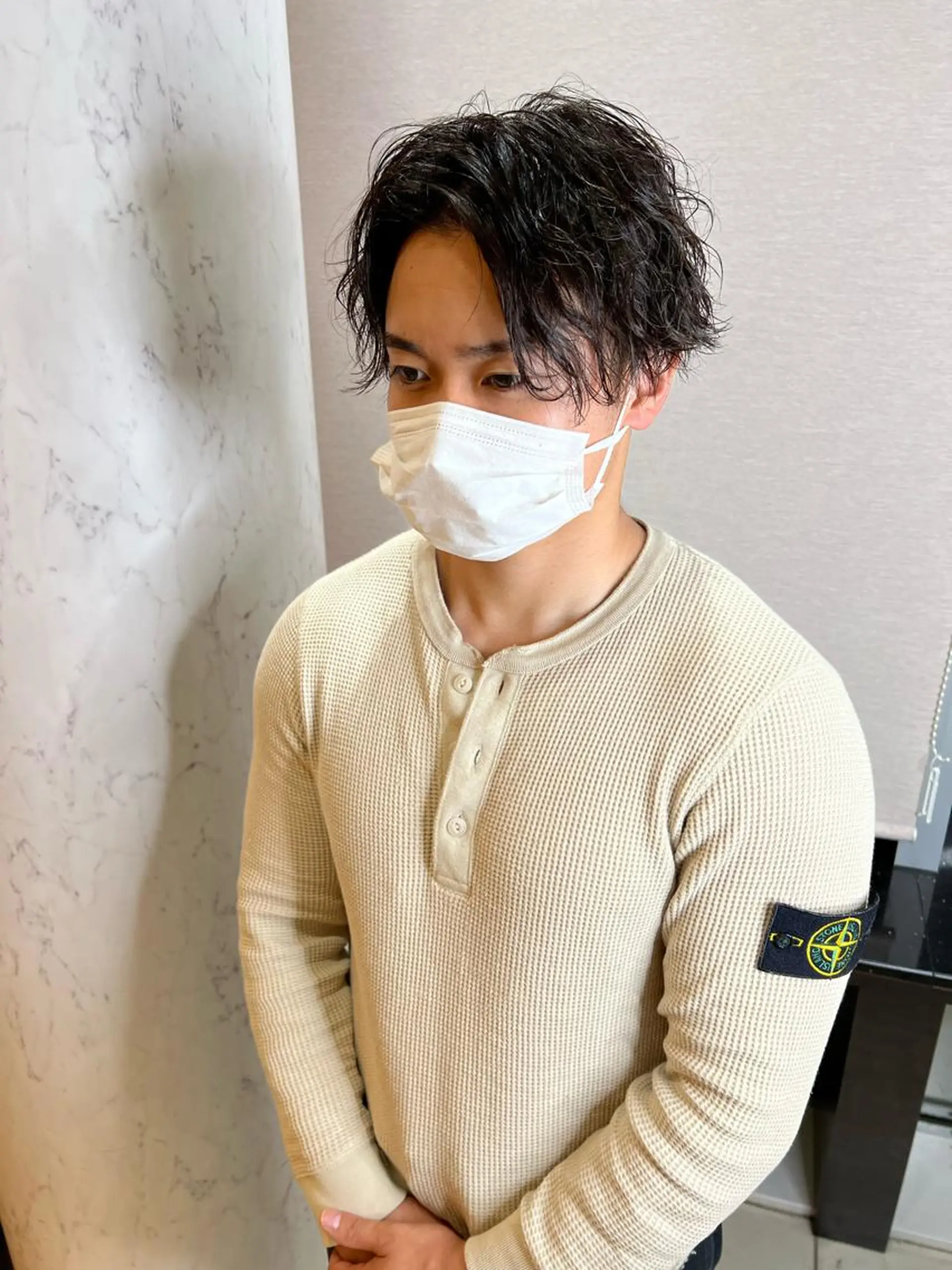 メンズ カット パーマ 福岡縮毛矯正✨️ ストレート 向井和輝のヘアスタイル