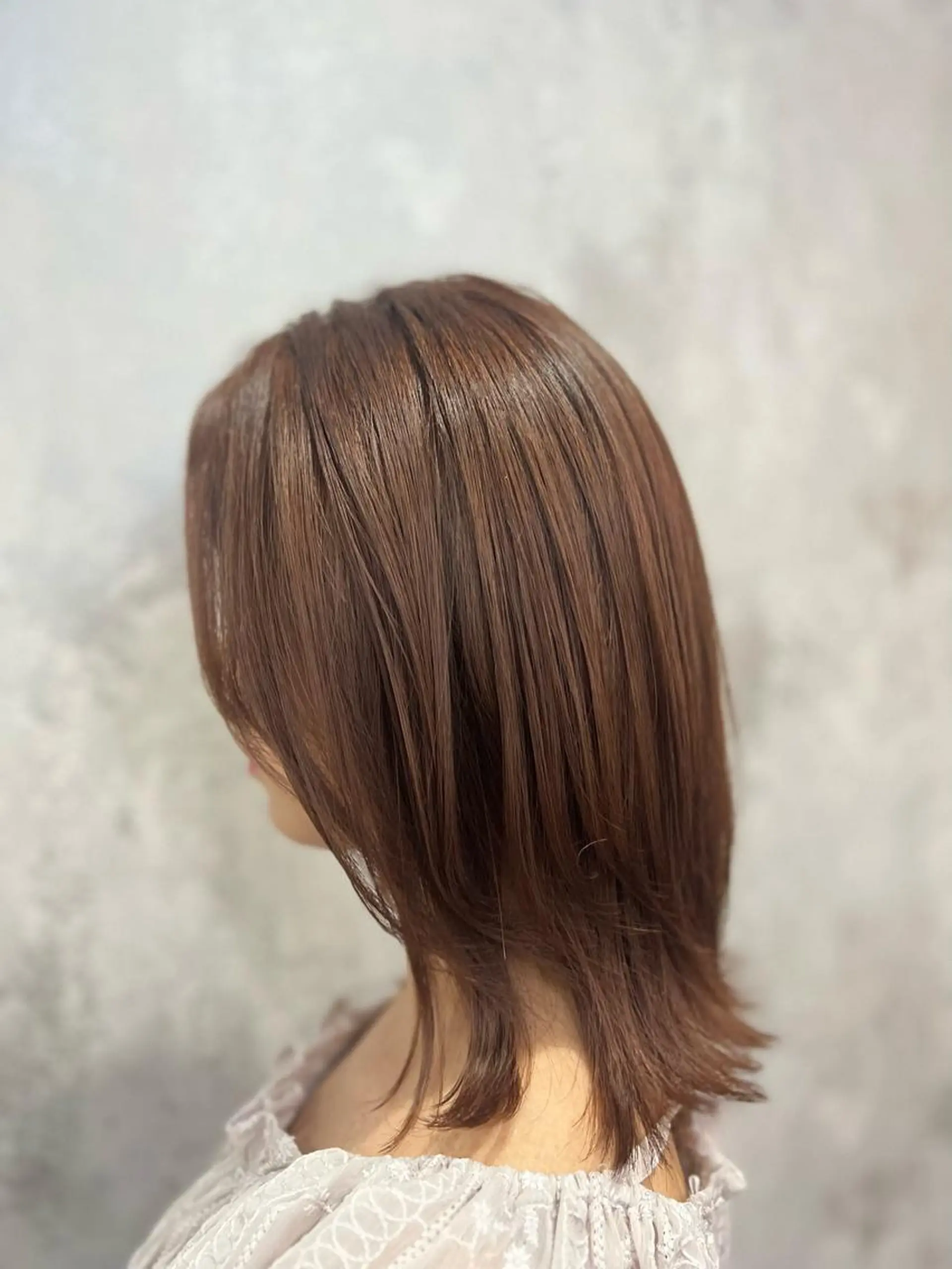 ミディアム ピンクブラウン 多賀 順平のヘアスタイル