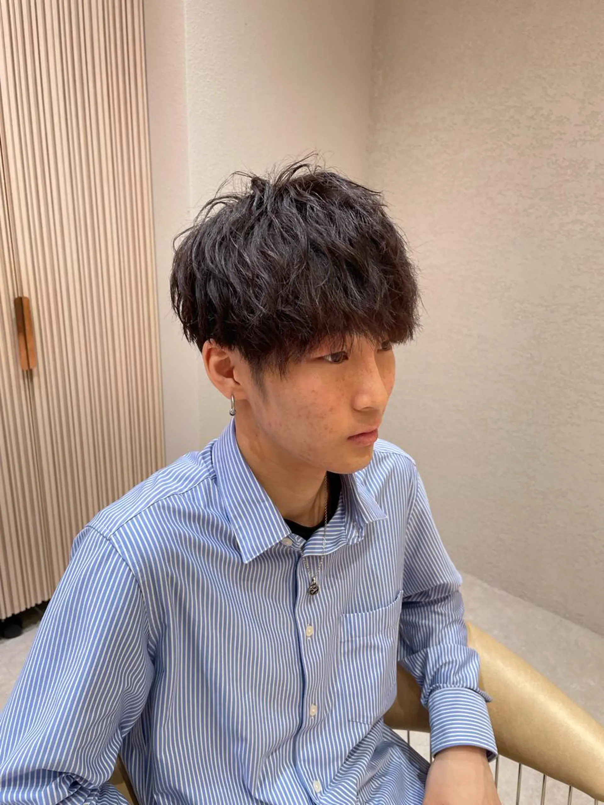 ミディアム メンズ カット パーマ 大人メンズパーマ メンズ特化　萱原大幹のヘアスタイル