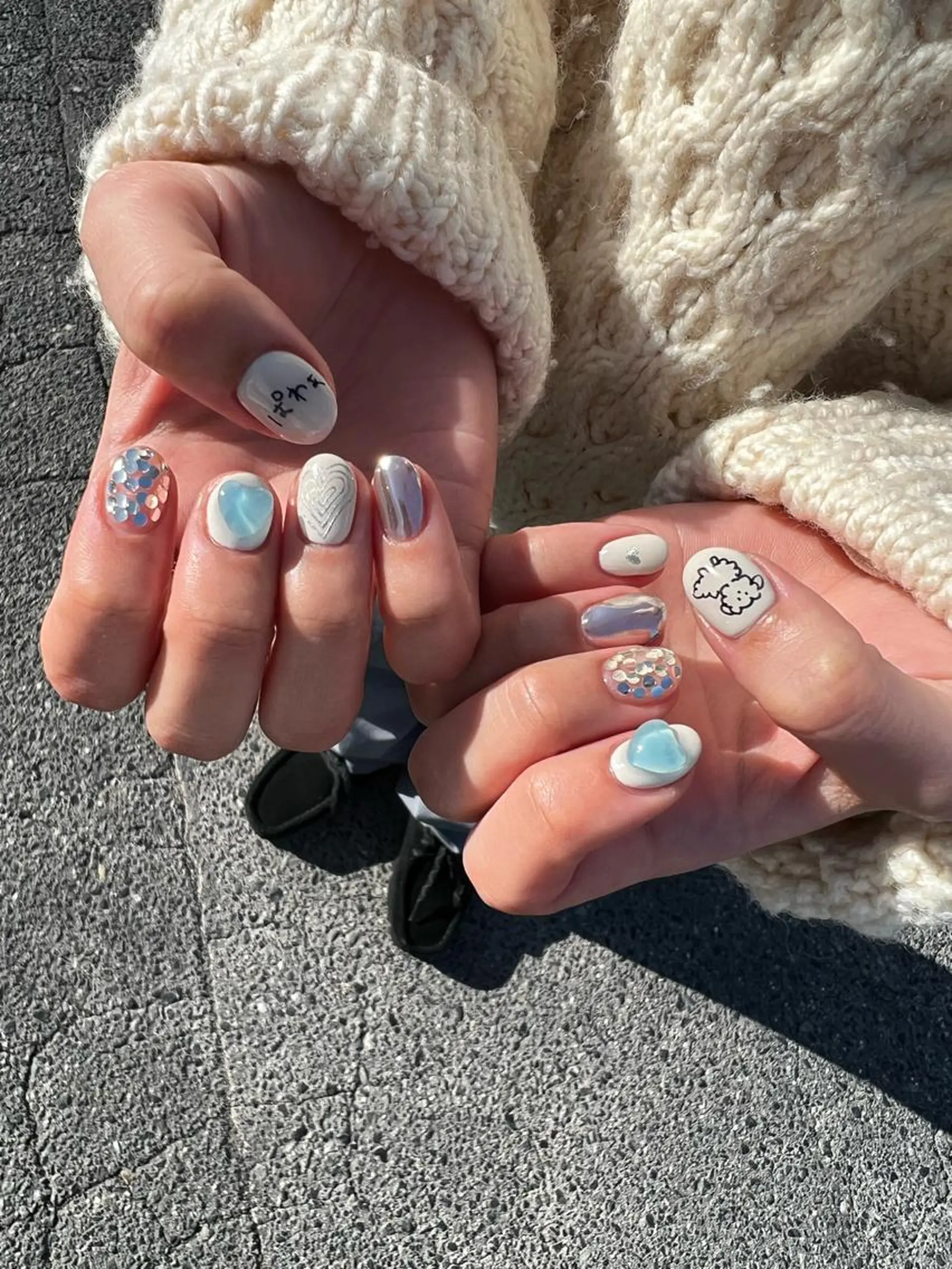 ネイル s/w ＿shokoのネイルデザイン