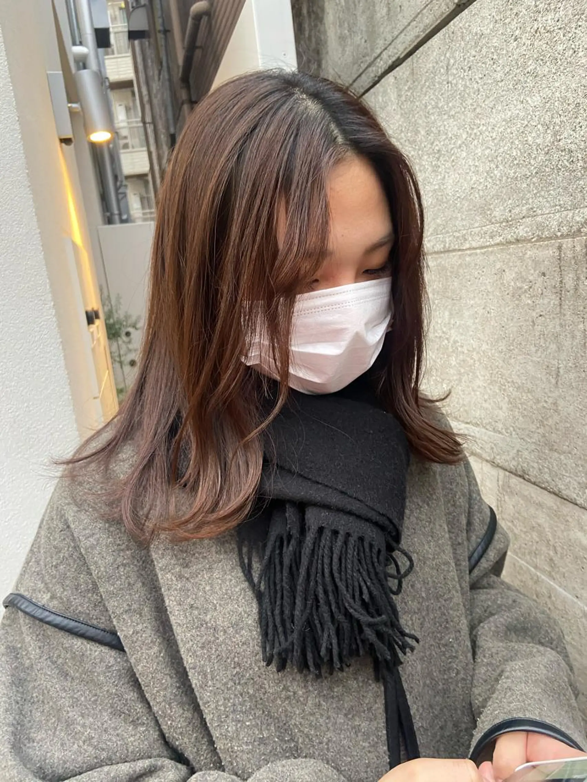 ミディアム カラー ヘアアレンジ satsuki 暖色・ブラウンカラーのヘアスタイル