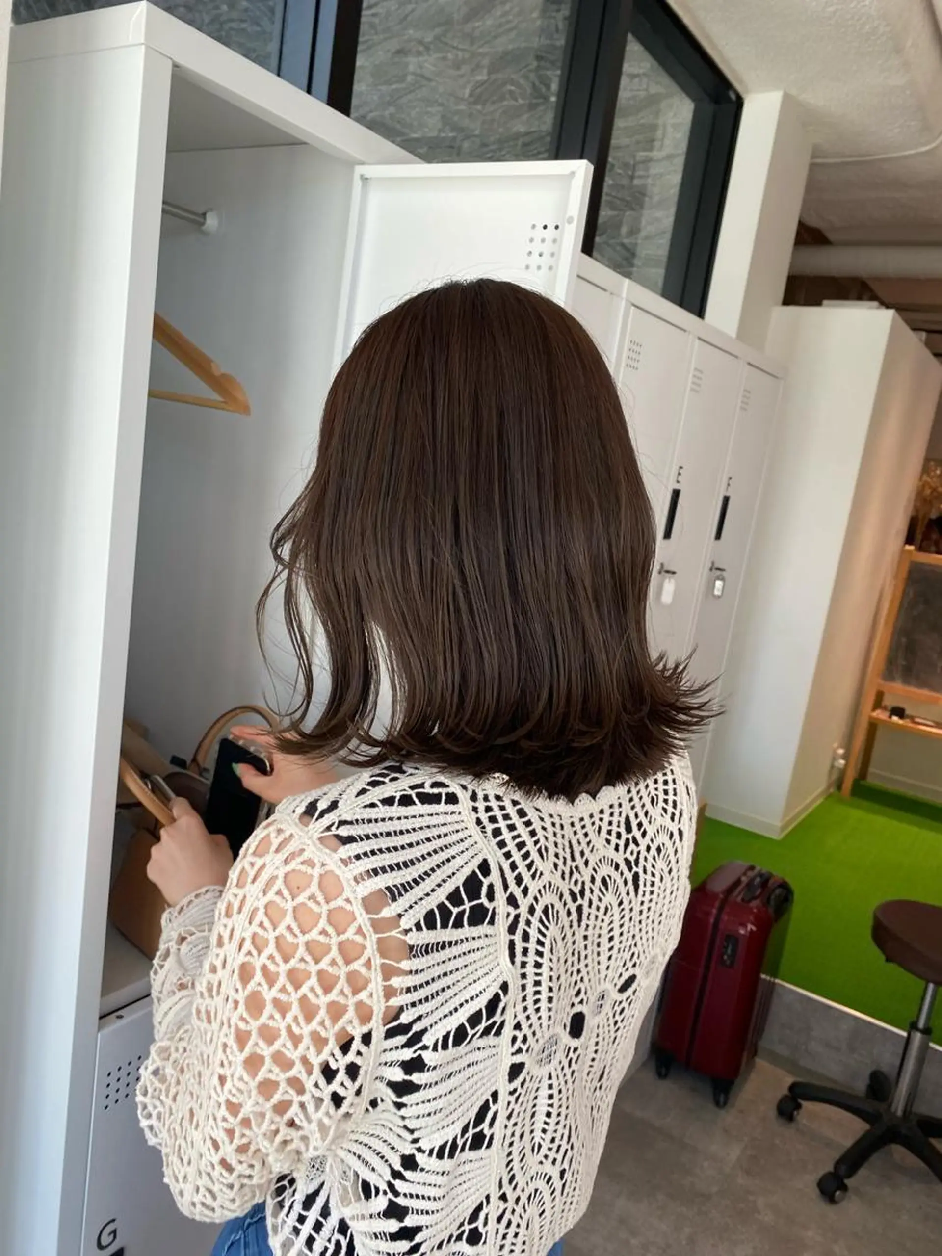 ミディアム カラー グレージュ カット ヘアカラー トリートメント オスズ 🎀´-のヘアスタイル