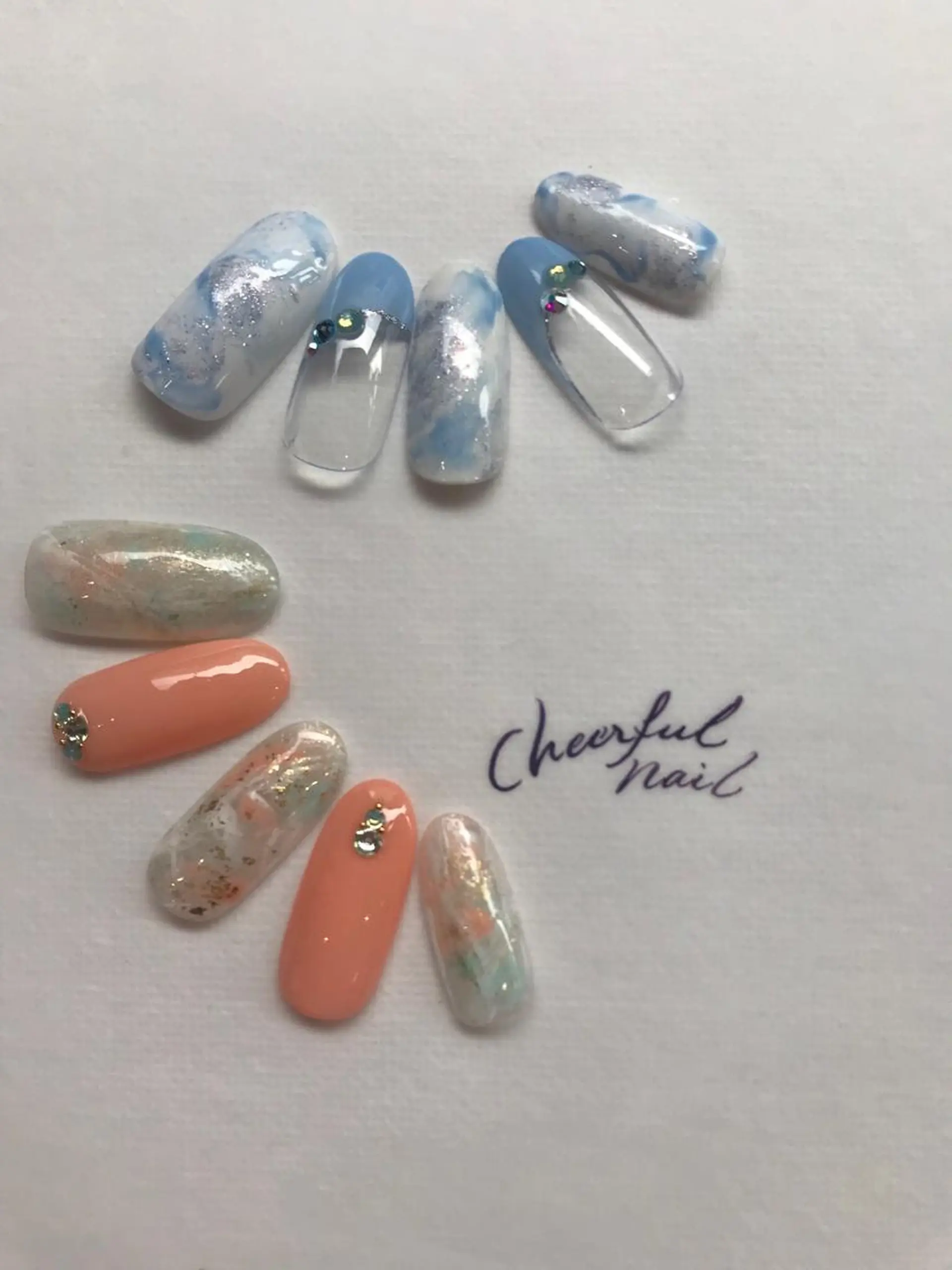 ネイル 大理石ネイル(マーブル) ニュアンスネイル 佐藤  悠子のネイルデザイン