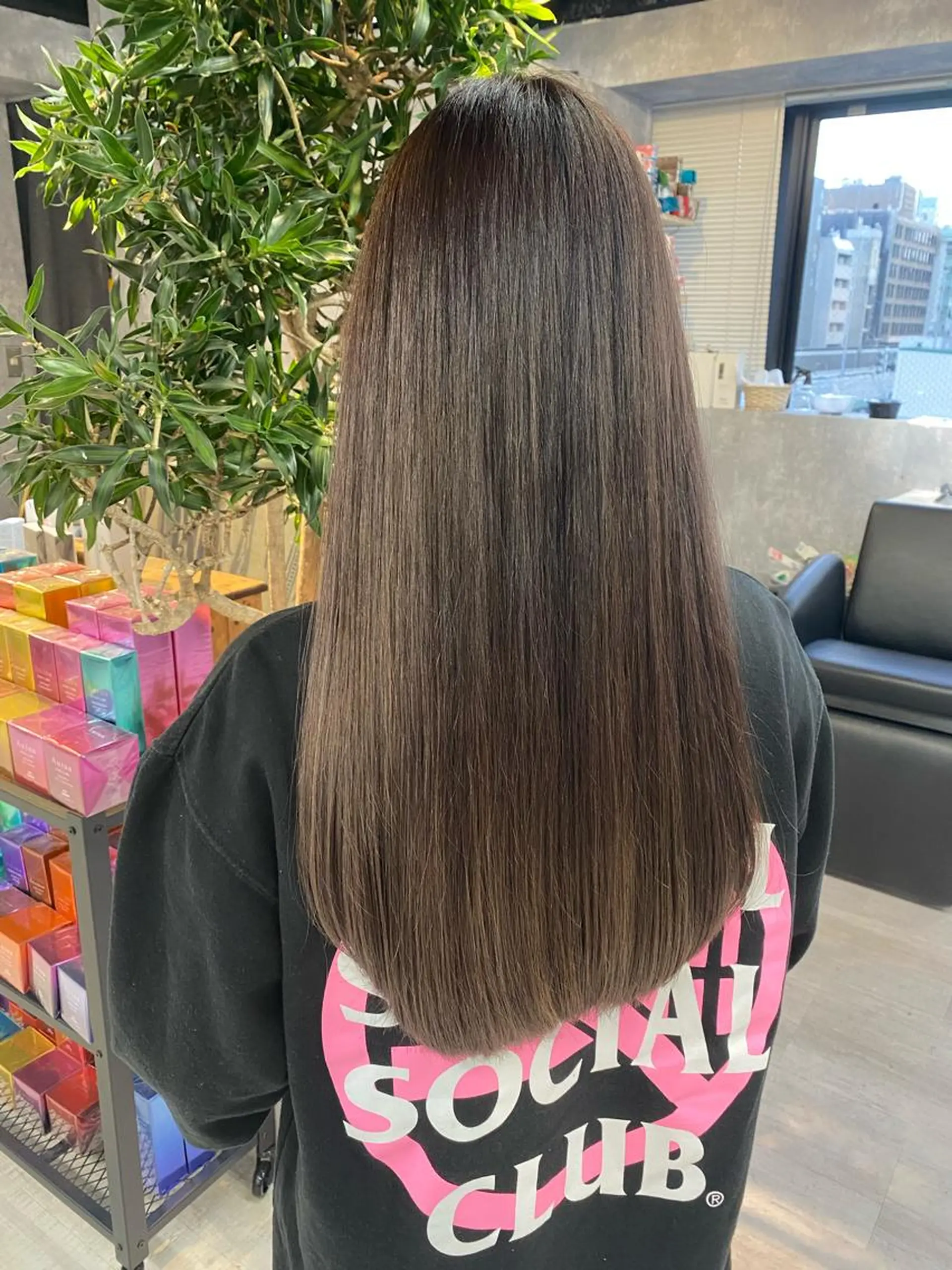 ロング ボブ 髪質改善 韓国風ヘア レイヤーカット トリートメント カット ヘアカラー トリートメント ヘアセット 【.ico】心斎橋 飛田ゆうきのヘアスタイル